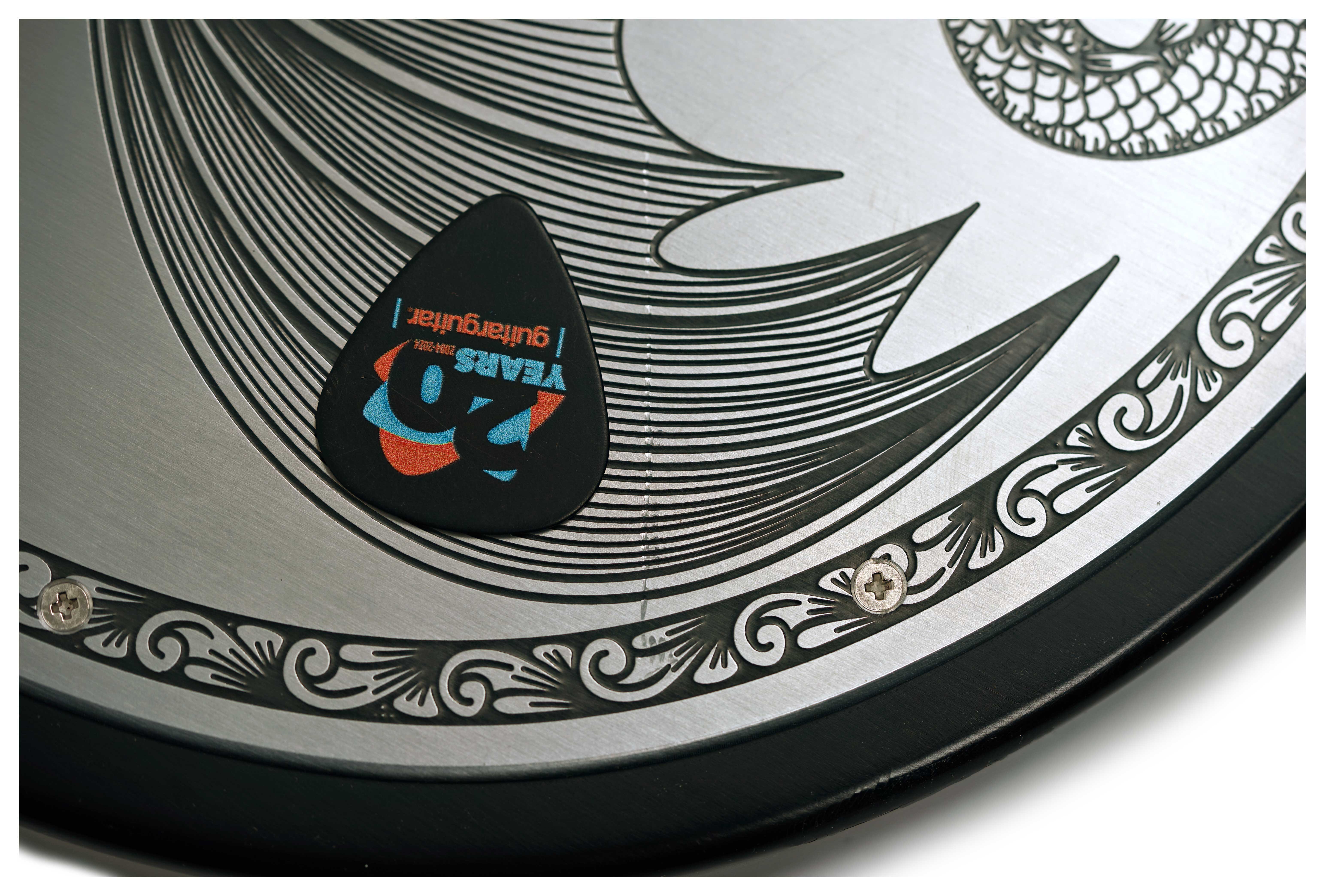 Zemaitis MFG-AC-24 Metal Front, Dragon and Heart Black Satin (Ex-Demo) #A24166