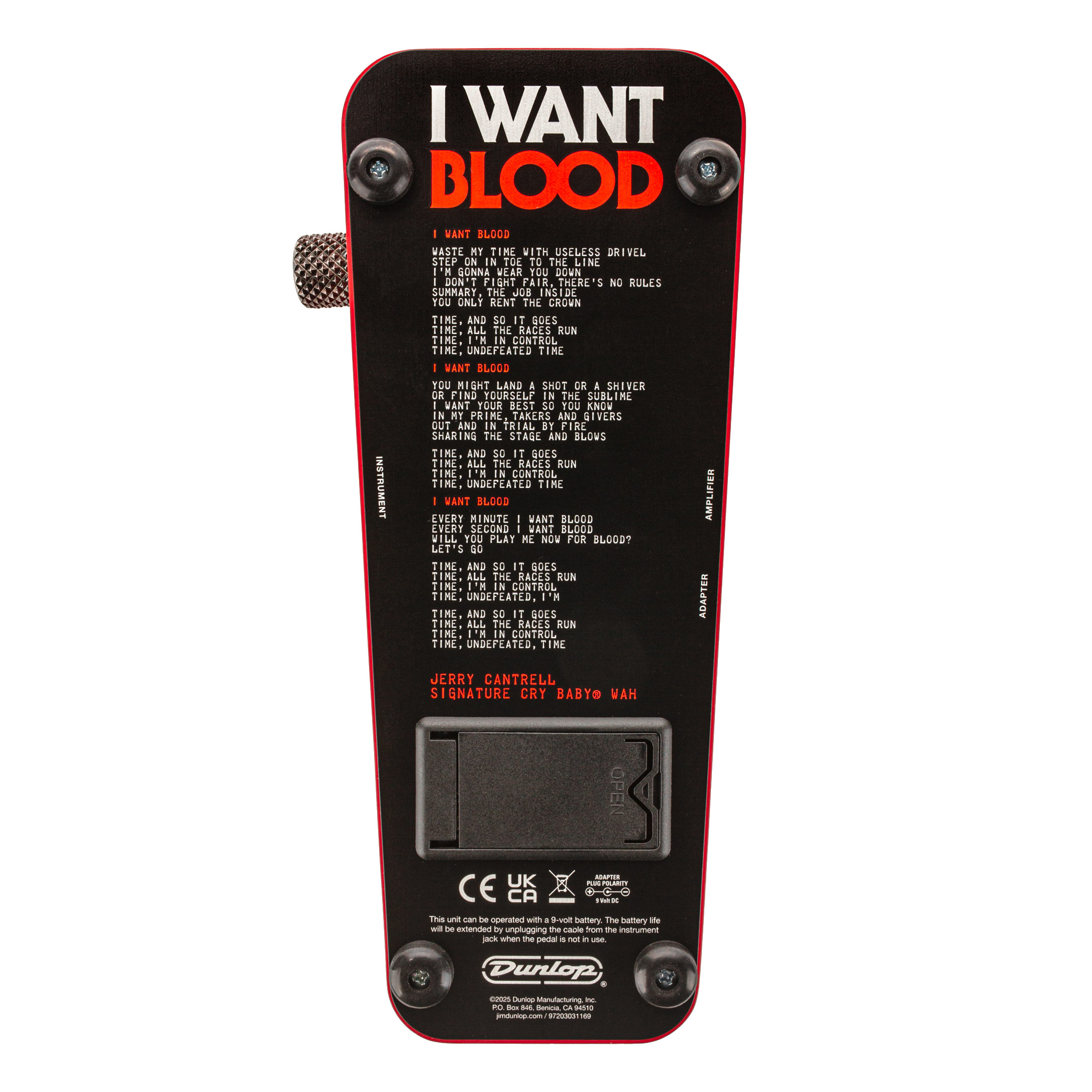 Dunlop Jerry Cantrell I Want Blood Cry Baby Wah