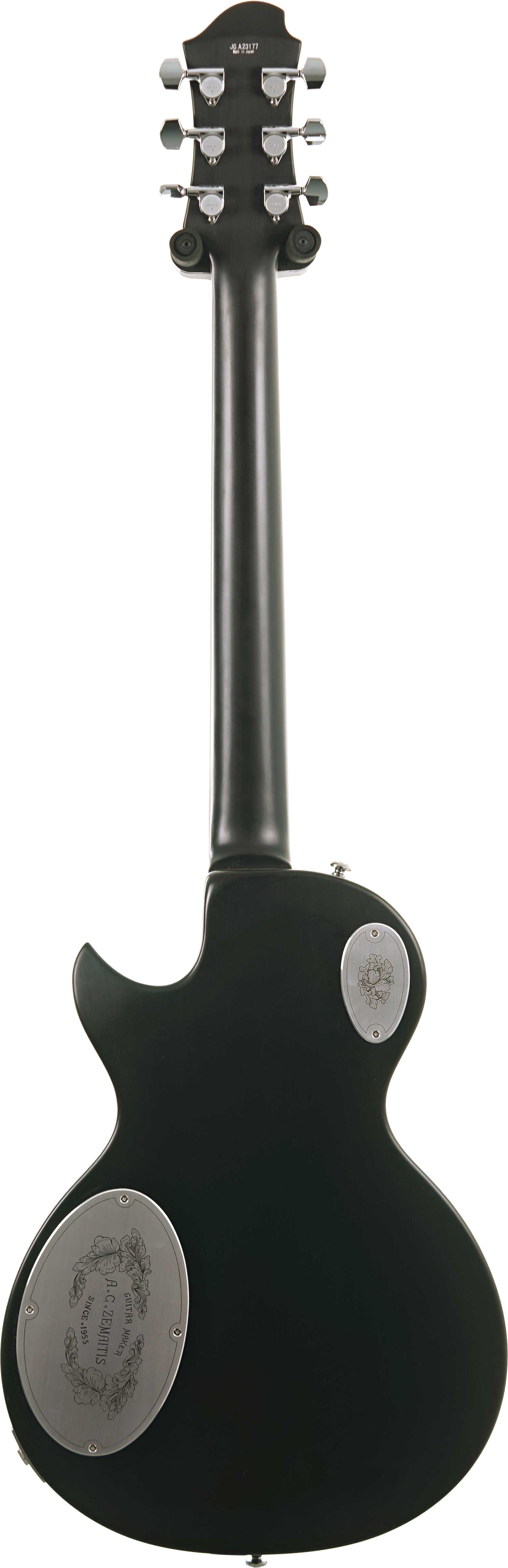 Zemaitis MFG-AC-24 Metal Front Leaf Design Black Satin