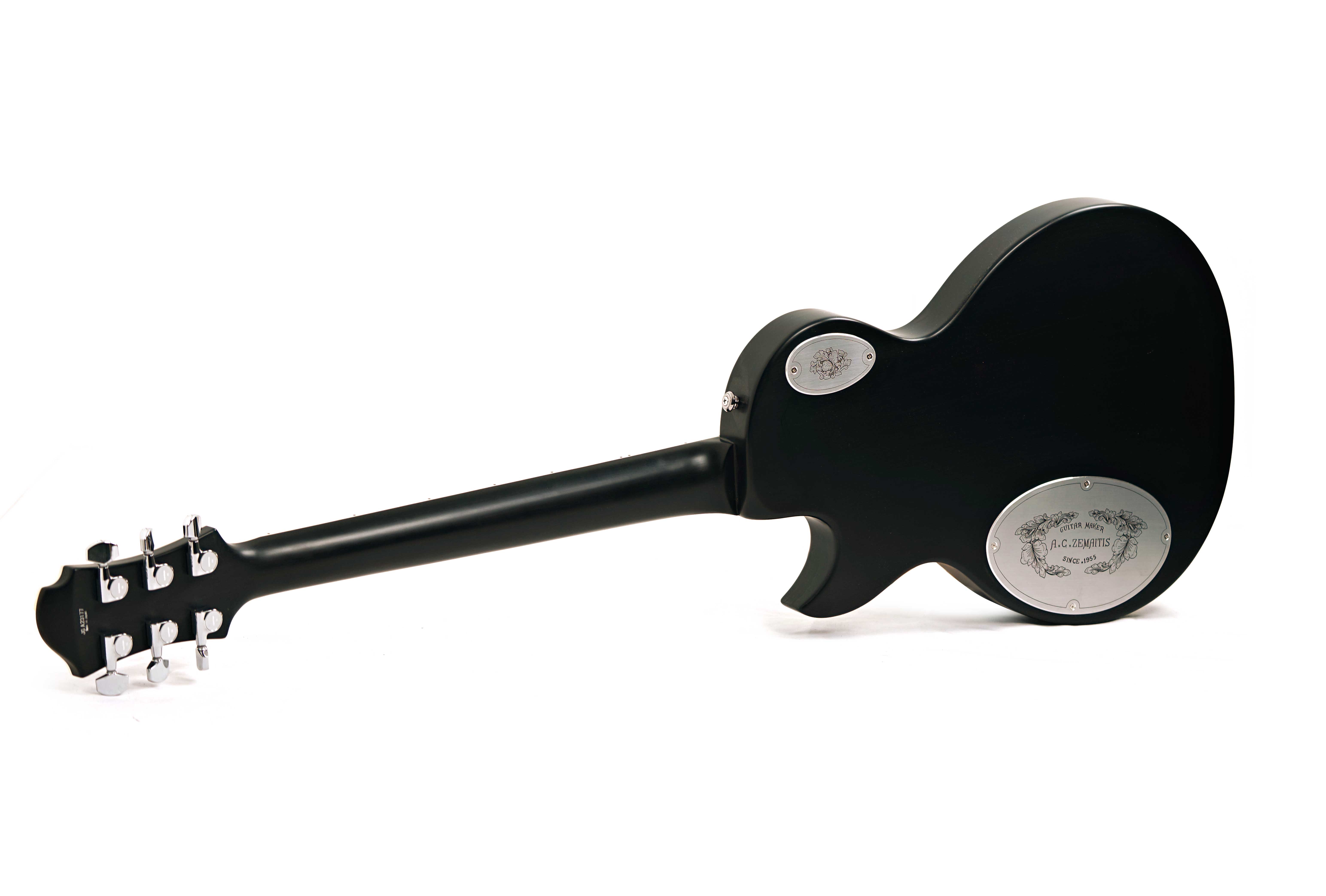 Zemaitis MFG-AC-24 Metal Front Leaf Design Black Satin