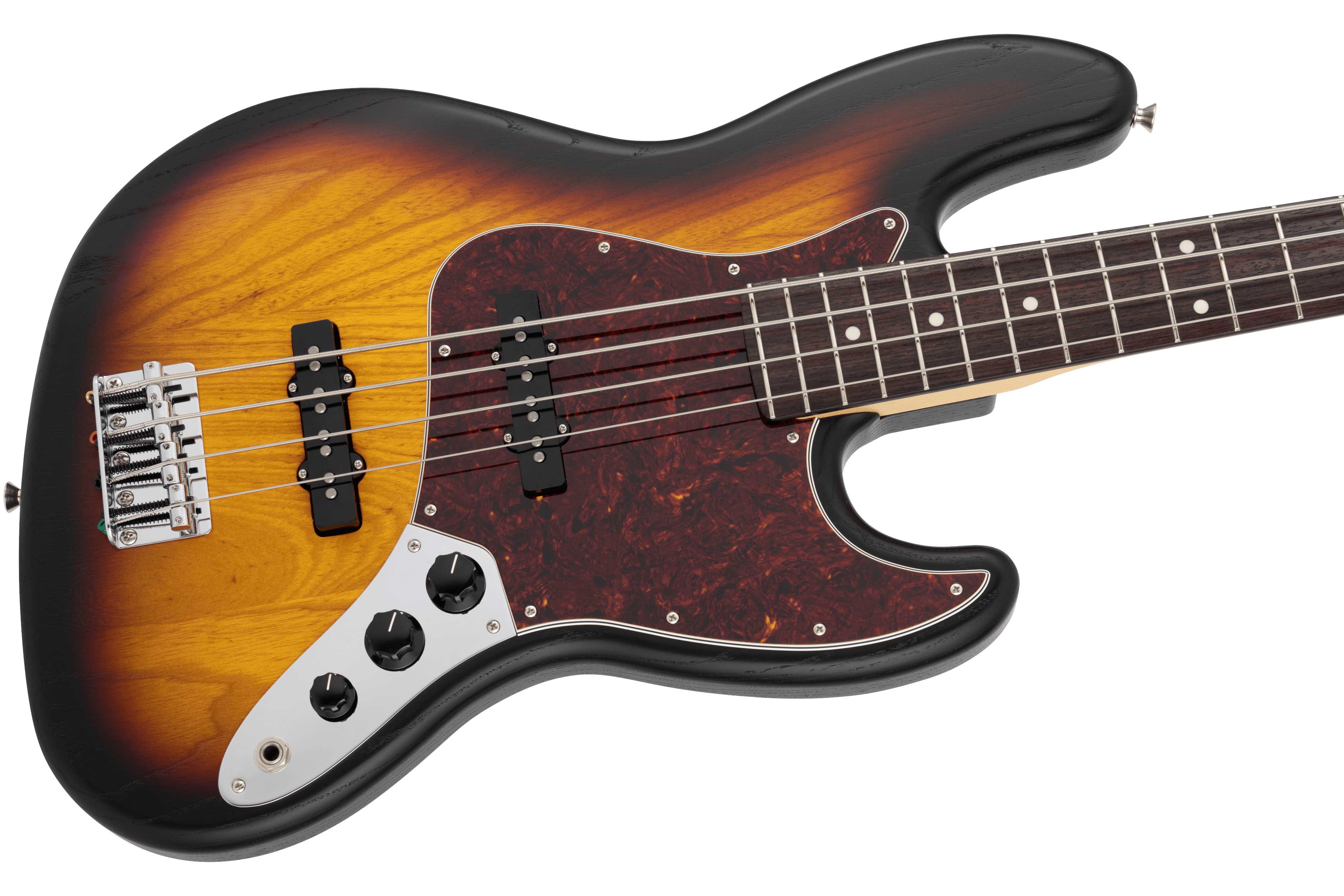 Fender Made in Japan Limited Jazz Bass Raw Ash 3 Colour Sunburst Rosewood Fingerboard