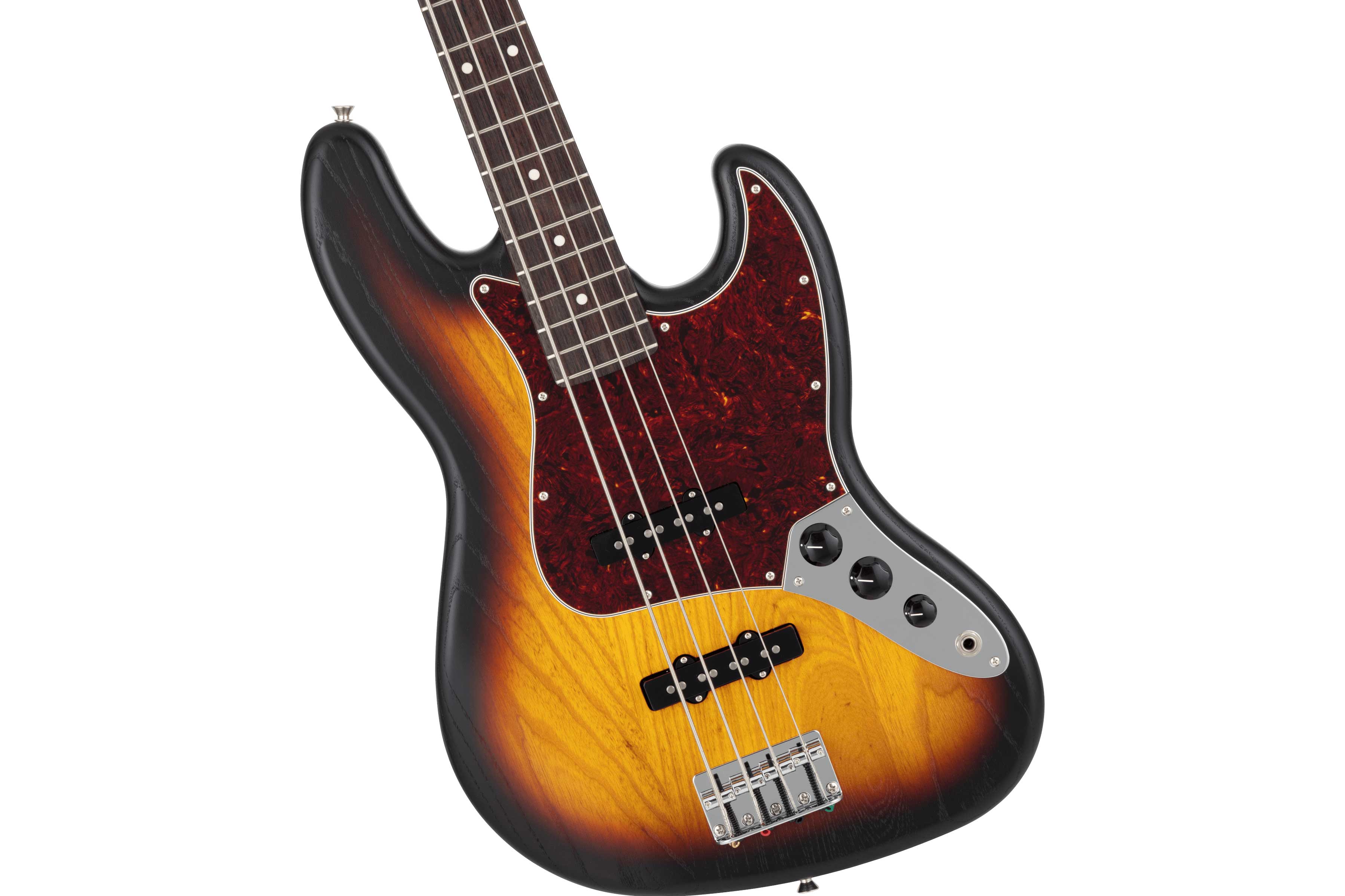 Fender Made in Japan Limited Jazz Bass Raw Ash 3 Colour Sunburst Rosewood Fingerboard