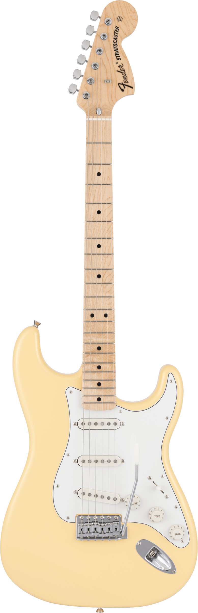 Fender Made In Japan Traditional 70s Stratocaster Vintage White Maple Fingerboard