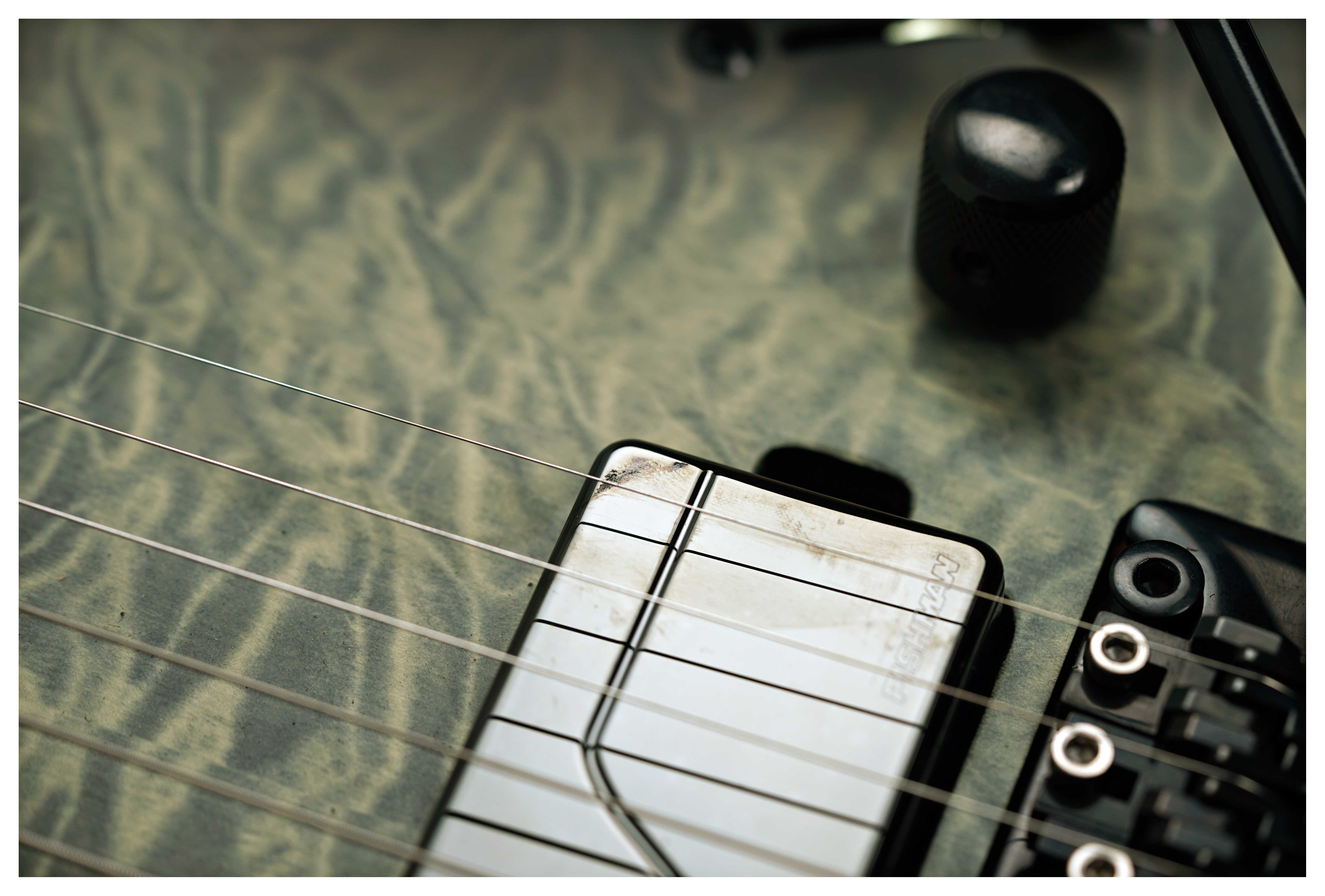 ESP LTD M-1007 Baritone Quilted Maple Charcoal Burst Satin (Ex-Demo) #W24032361