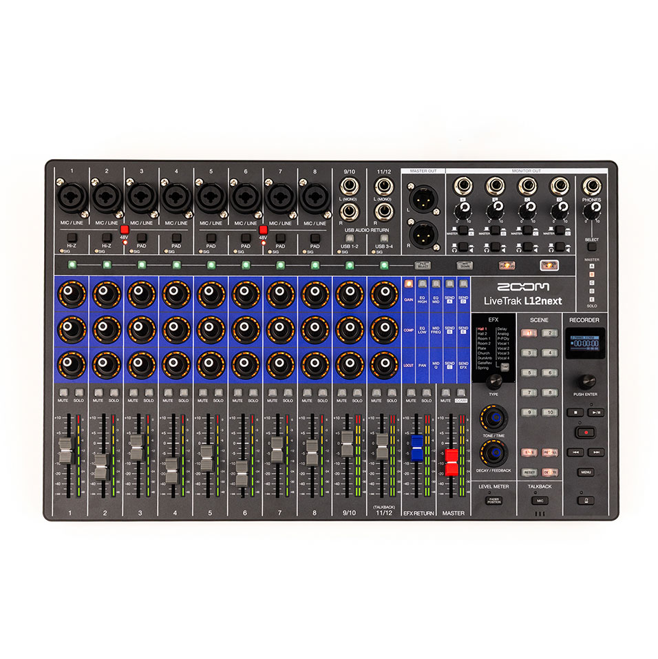 Zoom Recorder L12next LiveTrak Digital Mixer and Recorder