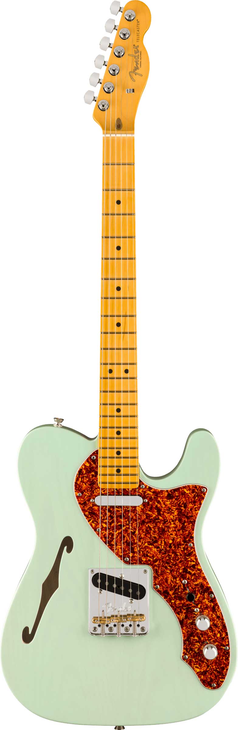 Fender Limited Edition American Professional II Telecaster Thinline Transparent Surf Green Maple Fingerboard