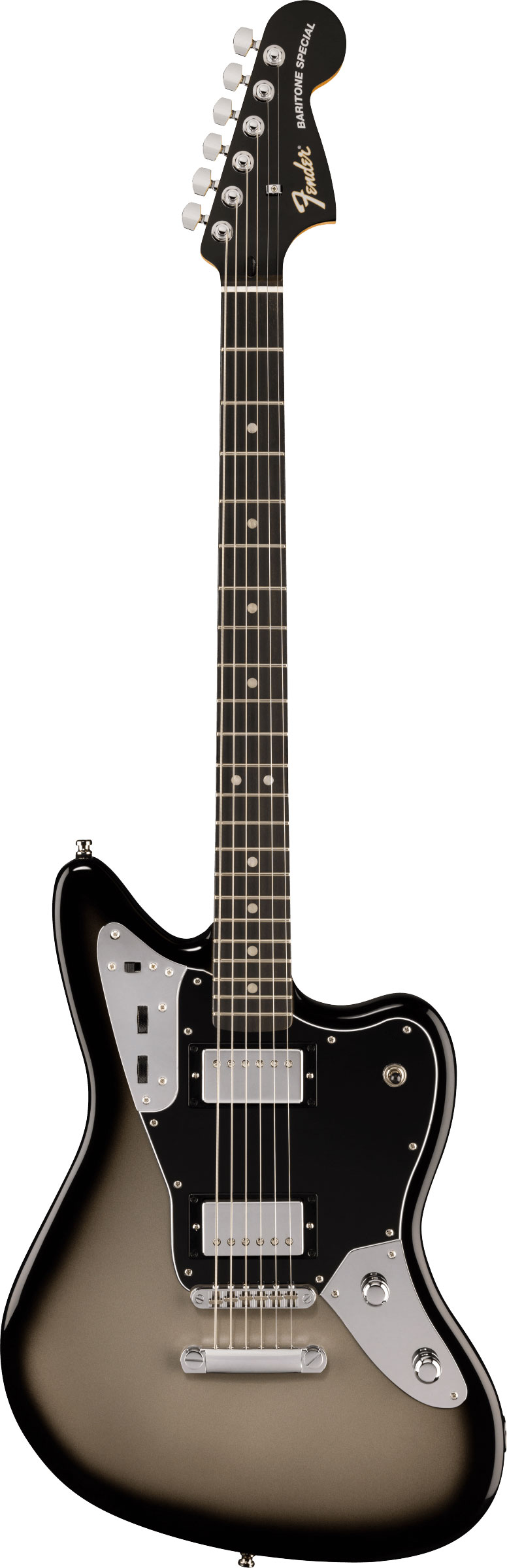 Fender Limited Edition Player Fusion Jaguar Baritone Ebony Fingerboard Silverburst