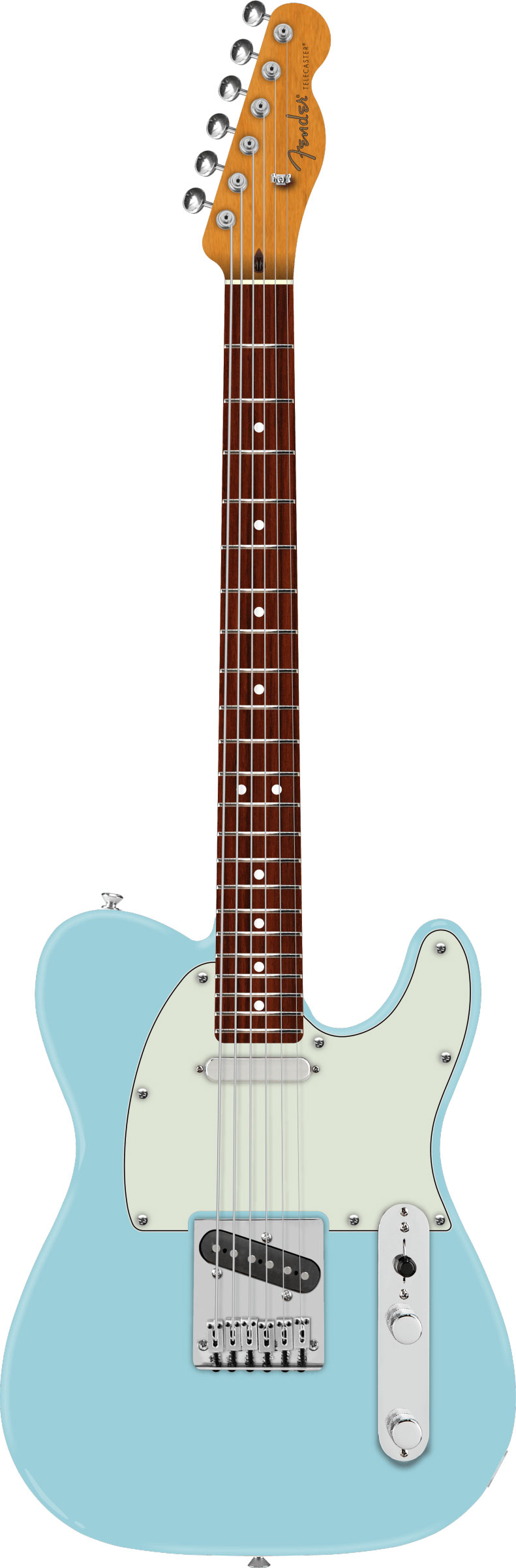 Fender 75th Anniversary Player II Telecaster Daphne Blue Rosewood Fingerboard