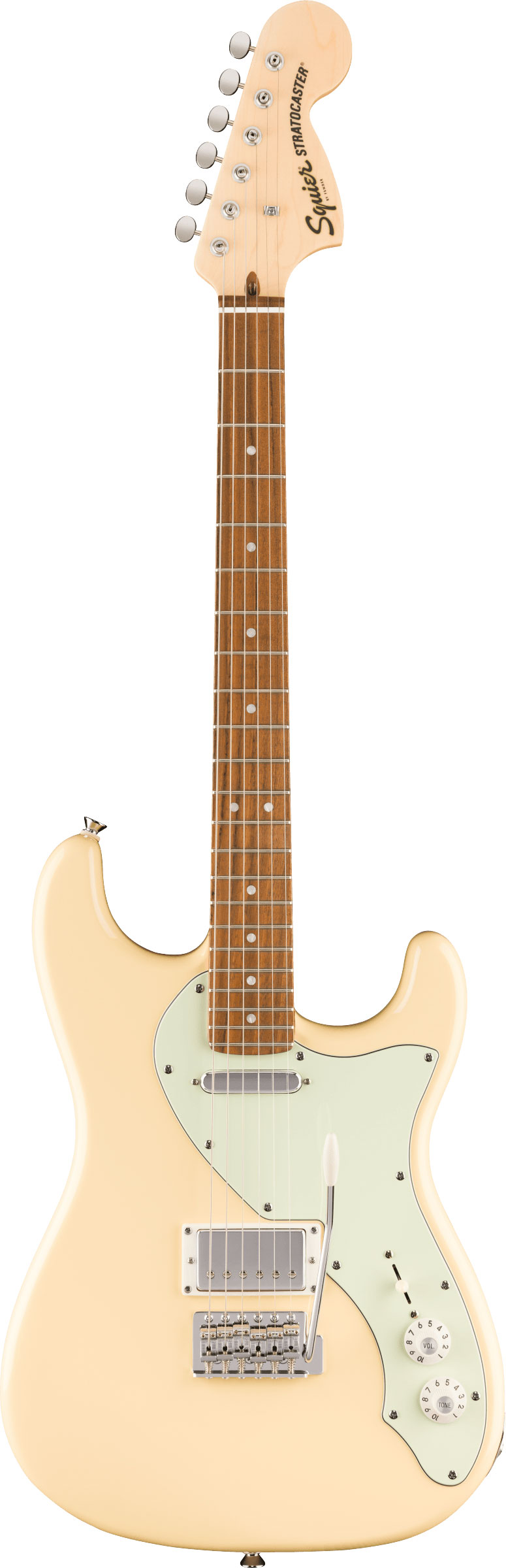 Squier Paranormal Stratocaster Deluxe Mint Pickguard Vintage White Indian Laurel Fingerboard