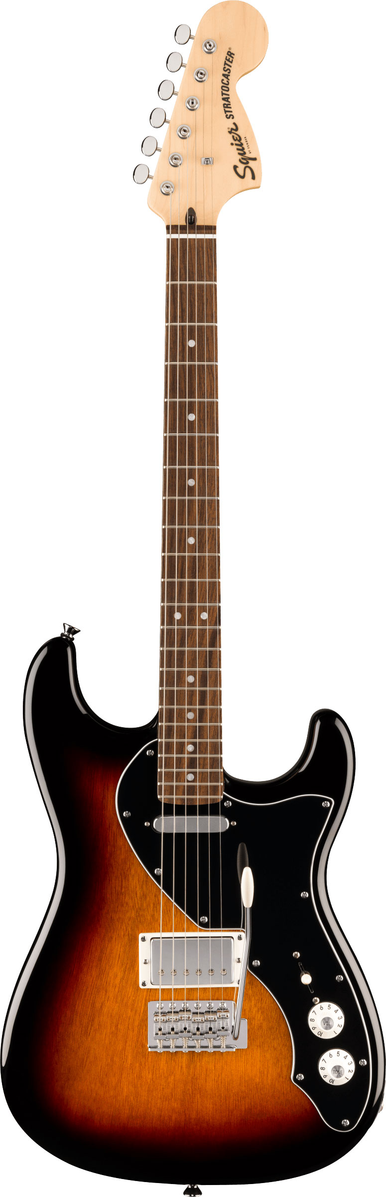 Squier Paranormal Stratocaster Deluxe Black Pickguard 3 Colour Sunburst Indian Laurel Fingerboard