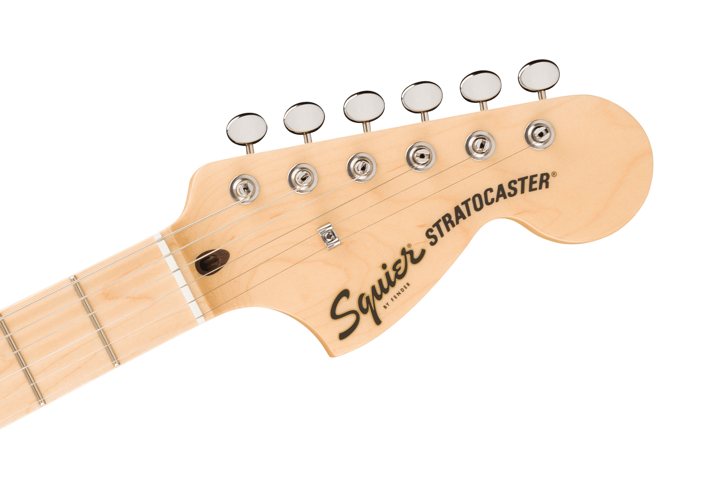 Squier Paranormal Stratocaster Deluxe Parchment Pickguard Lake Placid Blue Maple Fingerboard