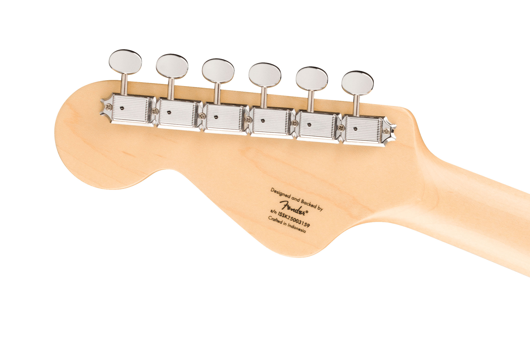 Squier Paranormal Electric VI Parchment Pickguard Matching Headstock Daphne Blue Indian Laurel Fingerboard
