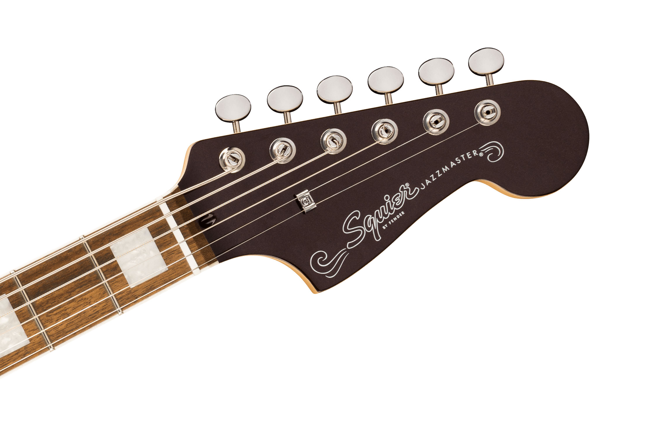 Squier Paranormal Baritone Jazzmaster HH Black Pickguard Oxblood Indian Laurel Fingerboard