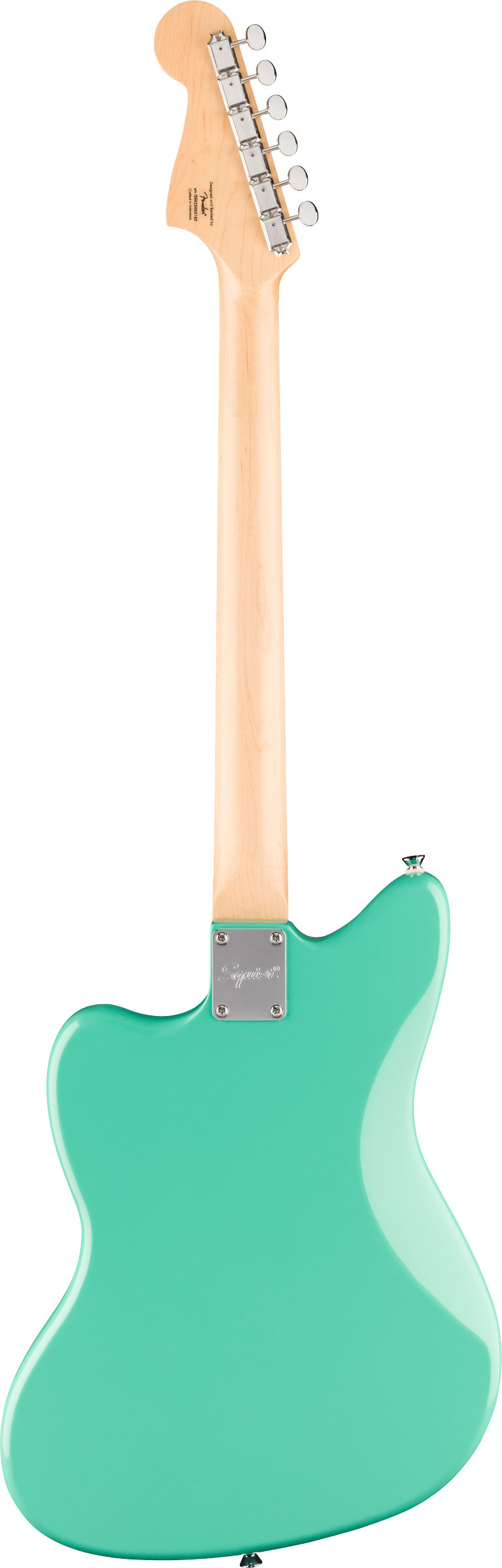 Squier Paranormal Baritone Jazzmaster HH Parchment Pickguard Sea Foam Green Indian Laurel Fingerboard