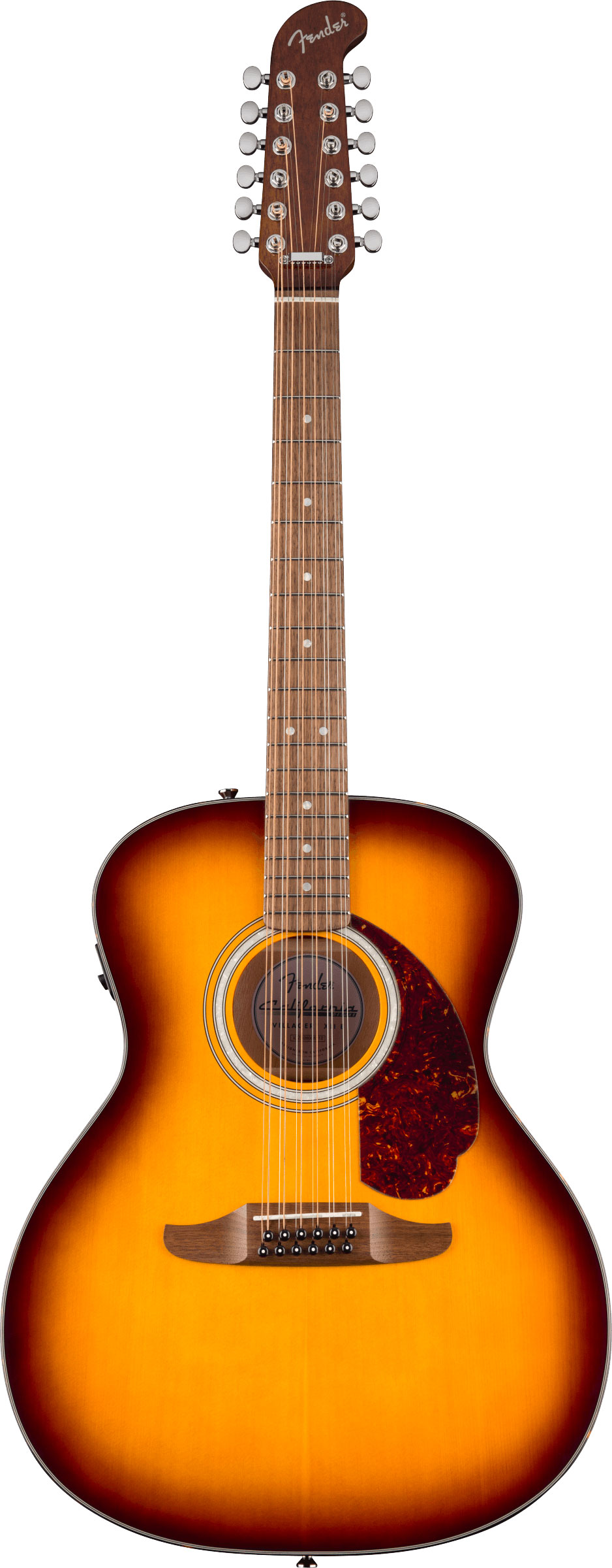 Fender California Deluxe Villager E Walnut Fingerboard Honey Sunburst