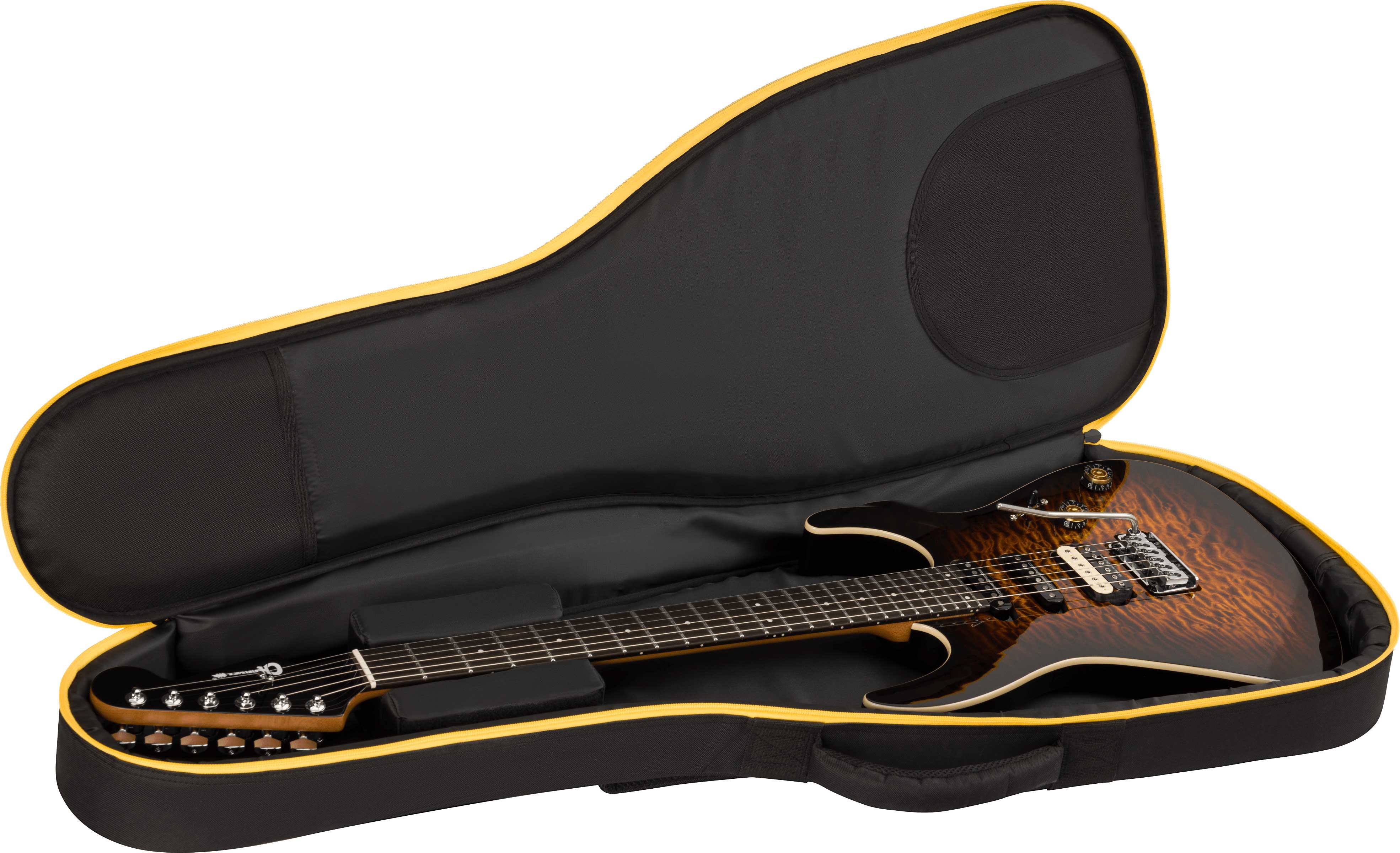Charvel Pro-Mod Plus Dinky DK24 HSS 2PT EB QM Ebony Fingerboard Amber Tiger Eye