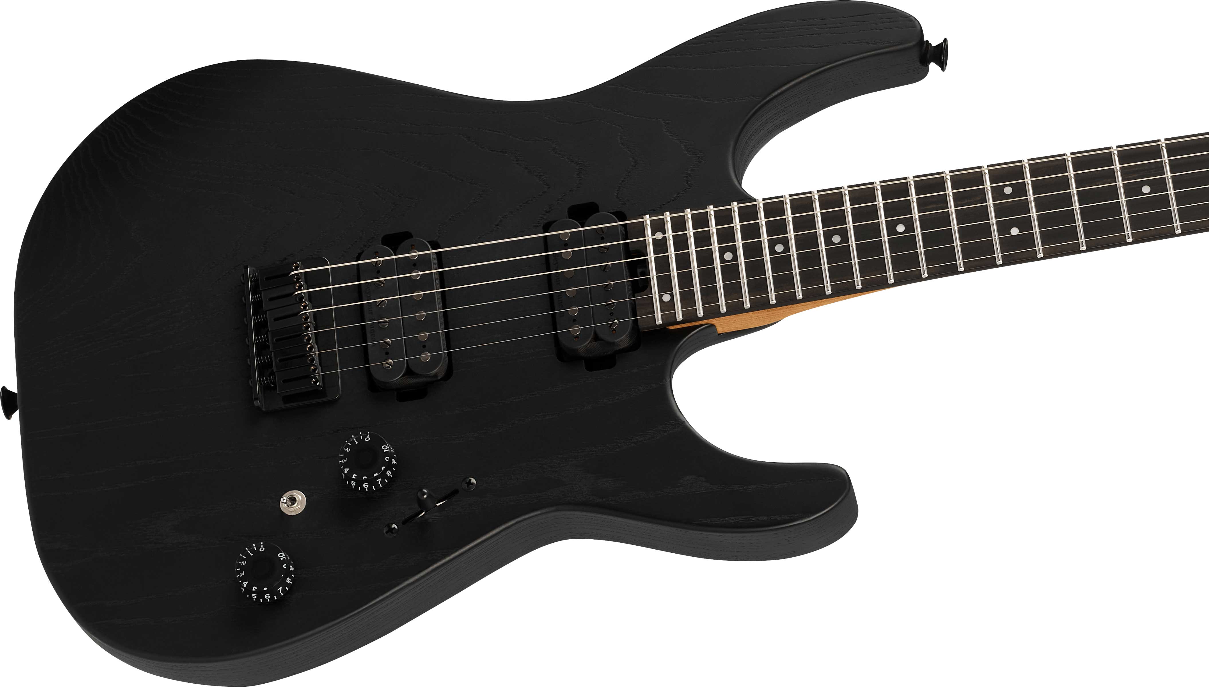 Charvel Pro-Mod Plus Dinky DK24 HH HT EB Ebony Fingerboard Black Ash