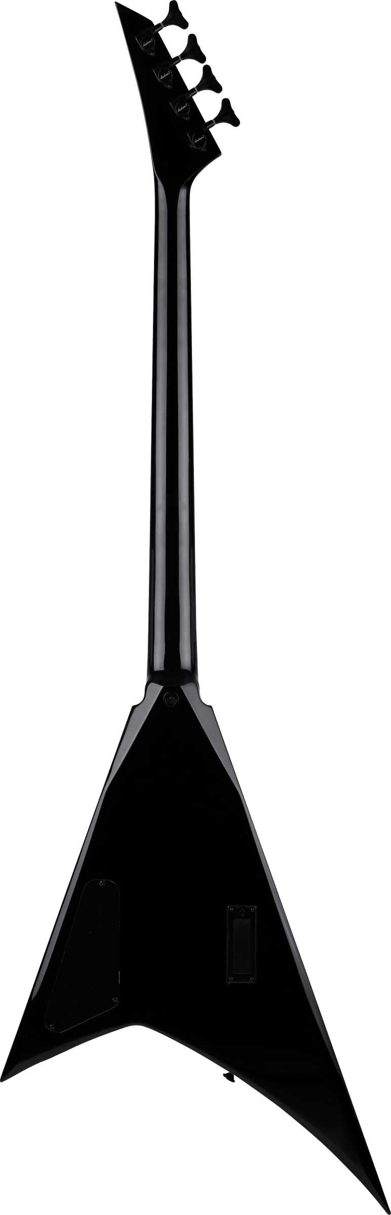 Jackson X Series RRB IV Rhoads Bass Amaranth Fingerboard Black with White Pinstripes
