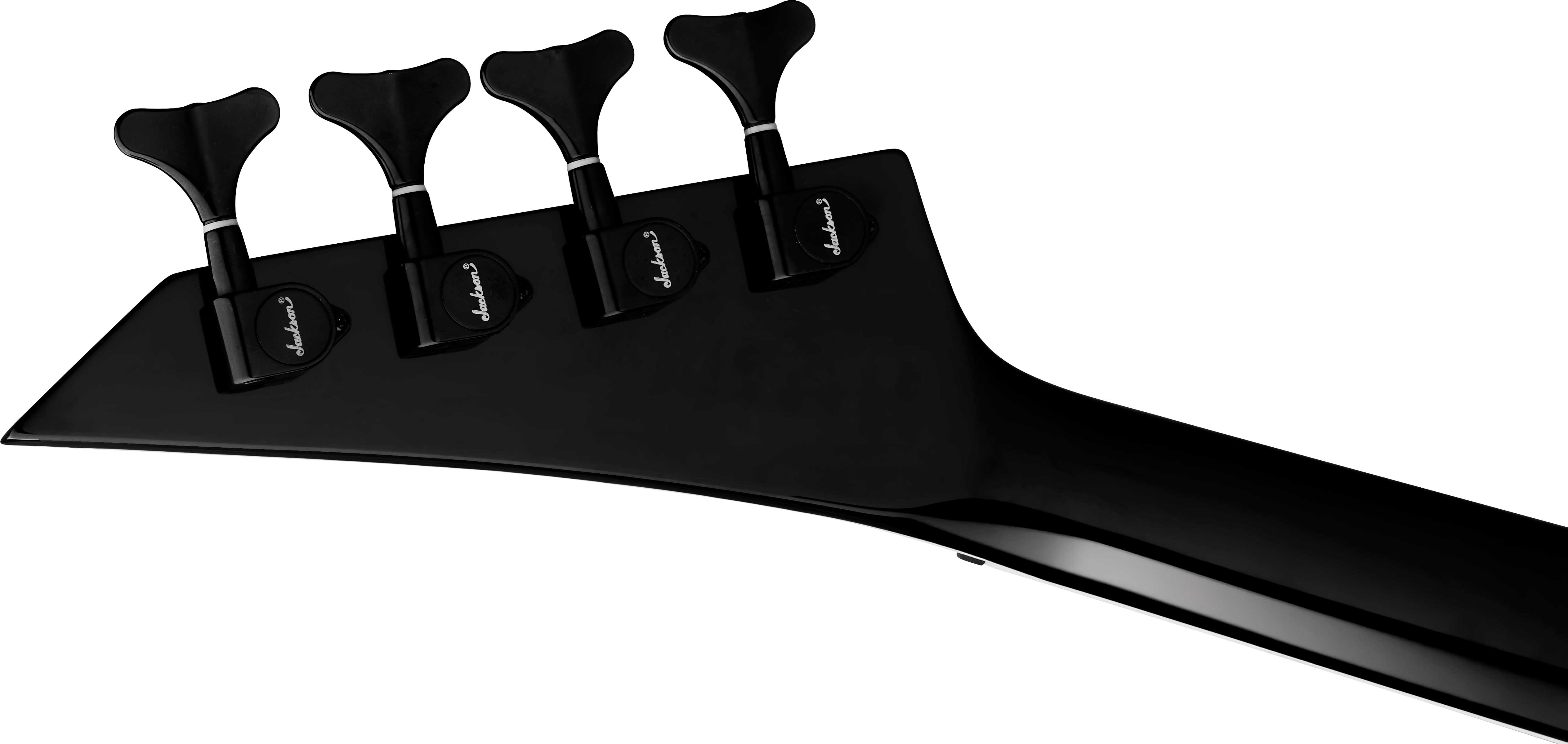 Jackson X Series RRB IV Rhoads Bass Amaranth Fingerboard Black with White Pinstripes