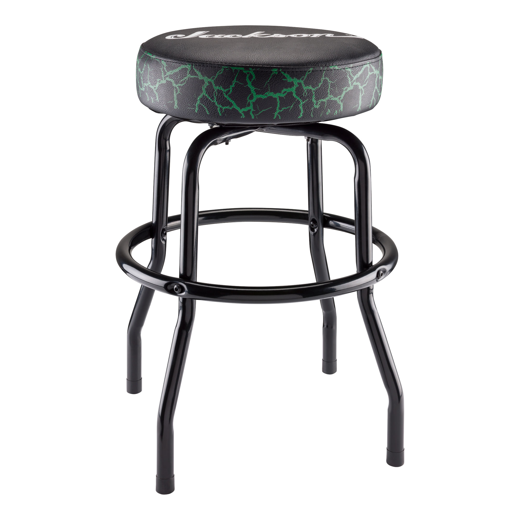 Jackson Barstool Green Crackle 25 Inch