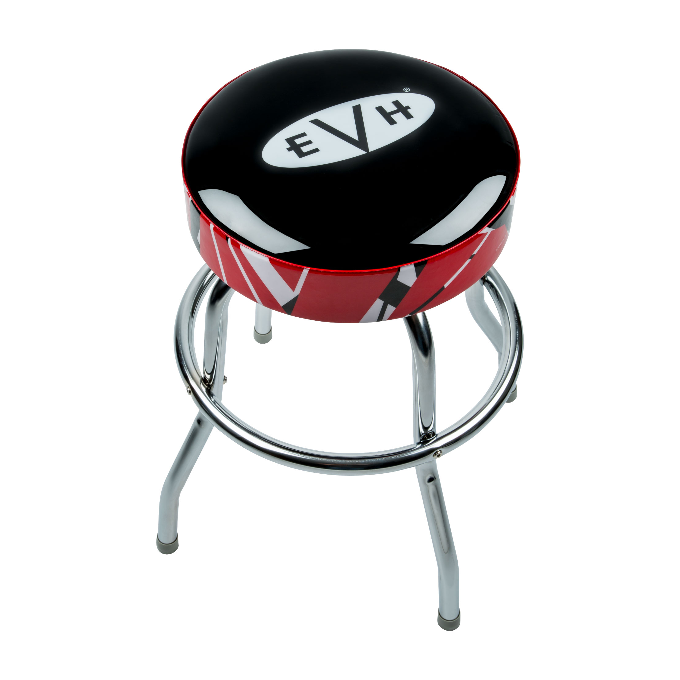 EVH Logo Barstool with Striped Trim 25 Inch
