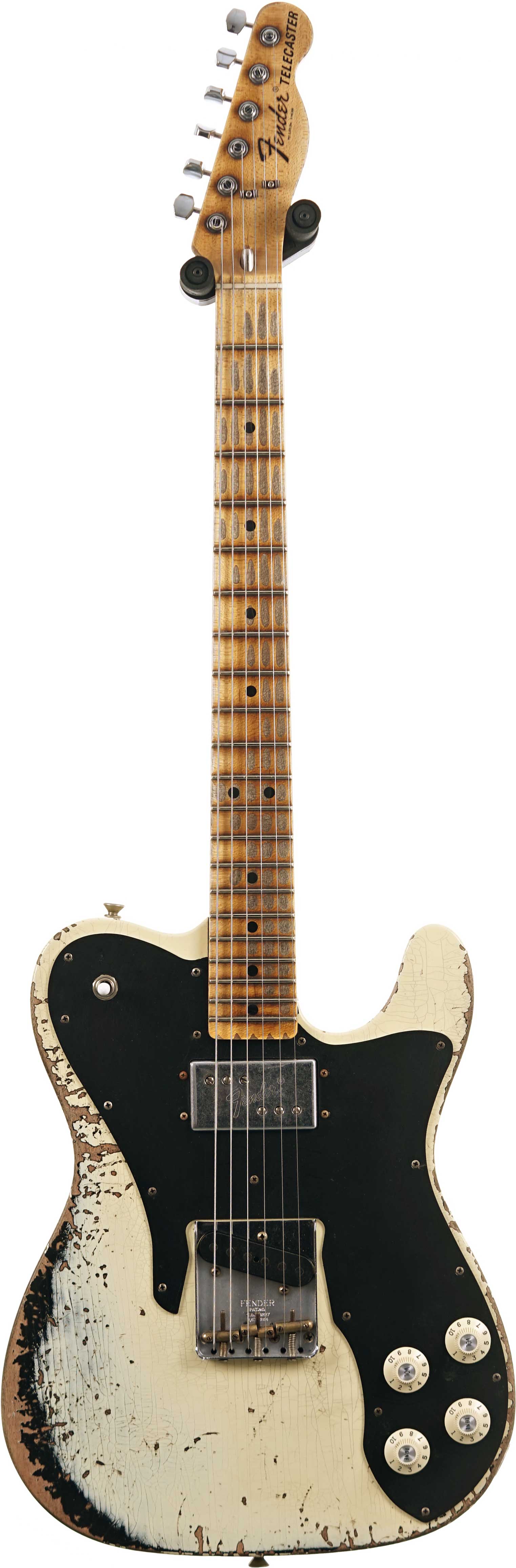 Fender Custom Shop Limited Edition Telecaster Custom Super Heavy Relic Aged Vintage White Over Black #R00421