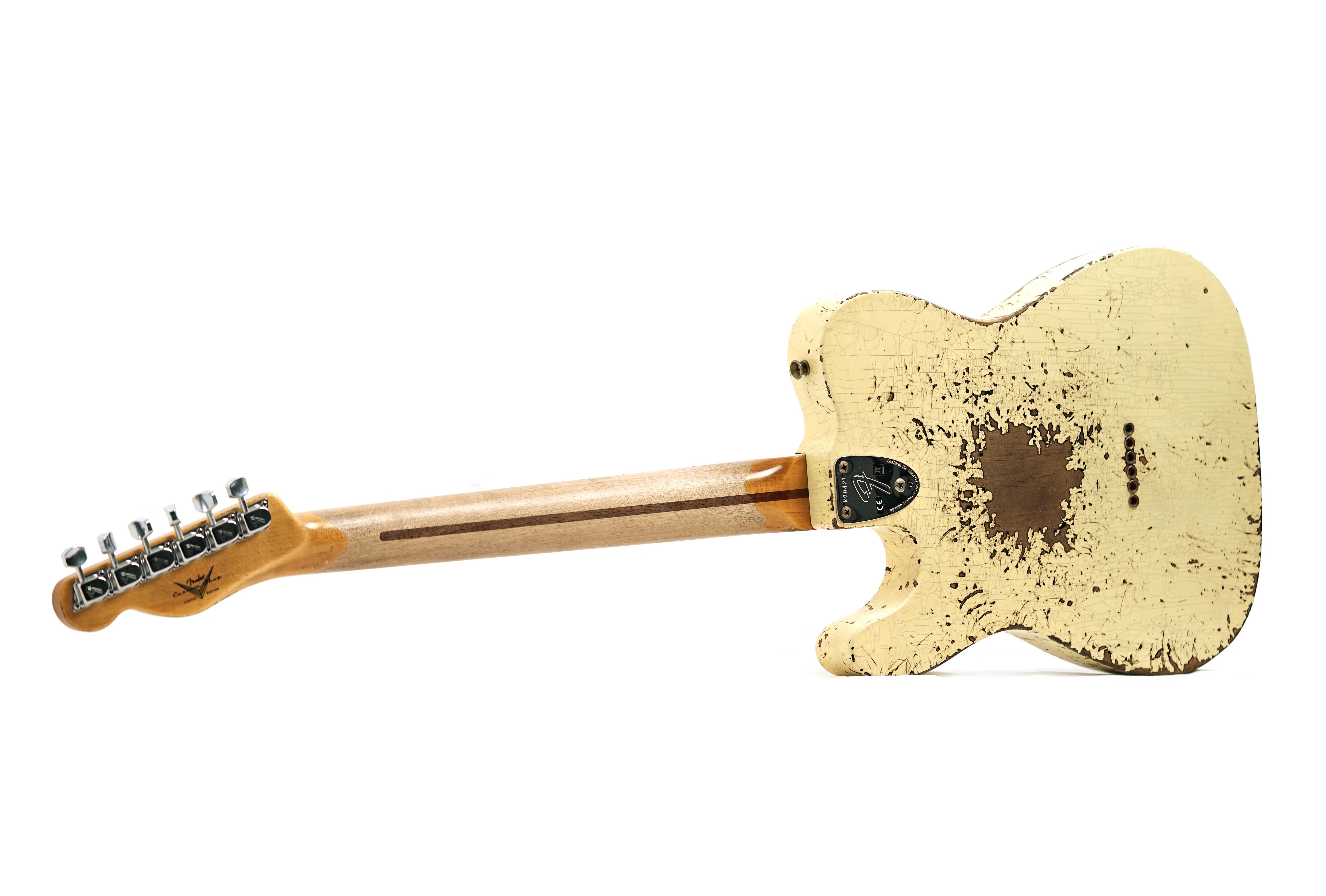Fender Custom Shop Limited Edition Telecaster Custom Super Heavy Relic Aged Vintage White Over Black #R00421
