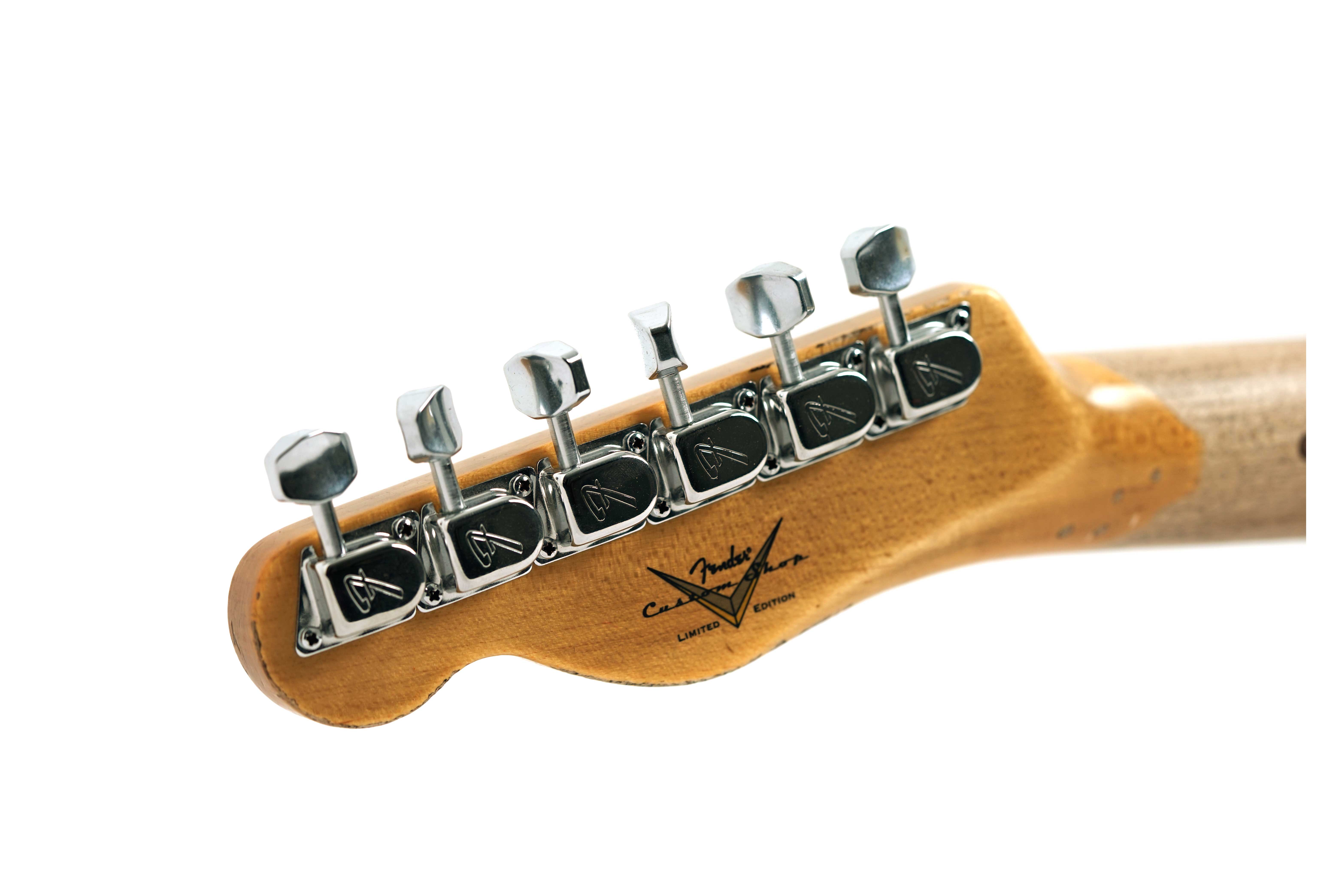 Fender Custom Shop Limited Edition Telecaster Custom Super Heavy Relic Aged Vintage White Over Black #R00421