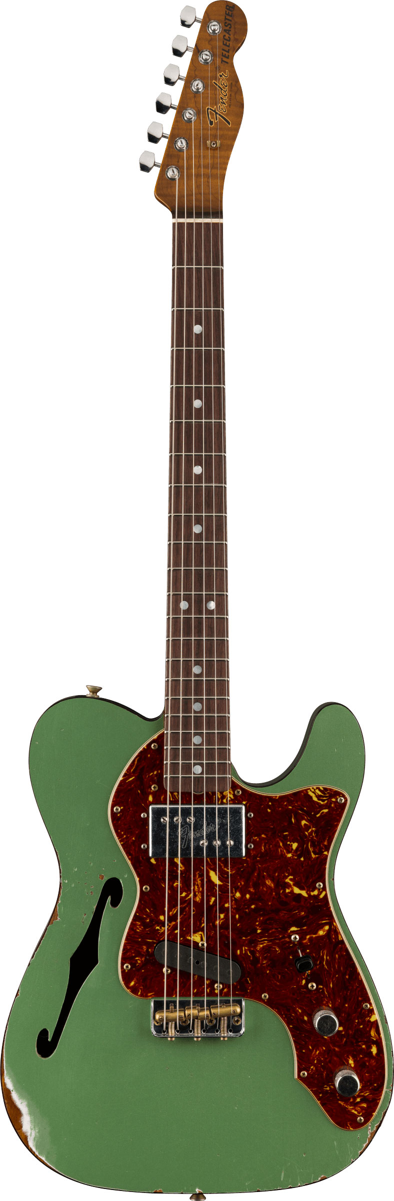 Fender Custom Shop Limited Edition '72 Telecaster Custom Thinline Relic Sage Green Metallic