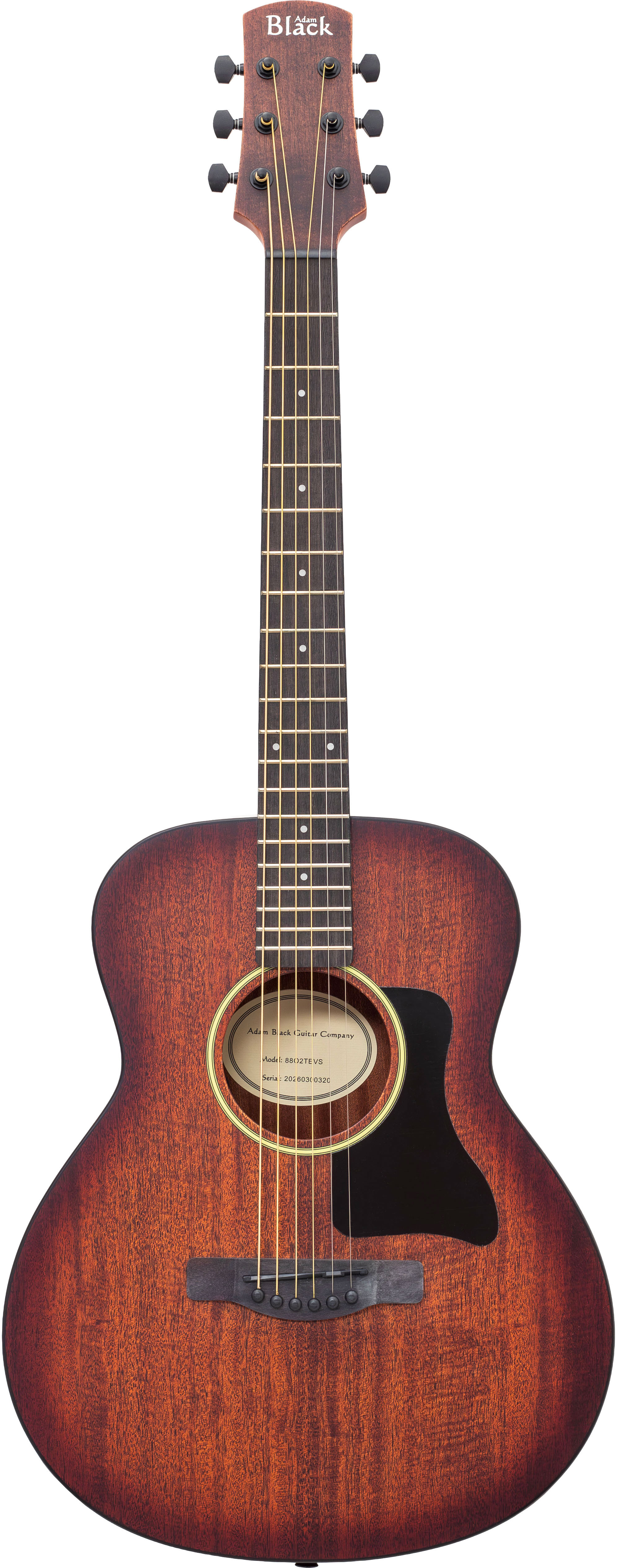 Adam Black O-2TE Travel Electro Acoustic Guitar with Gigbag Vintage Sunburst