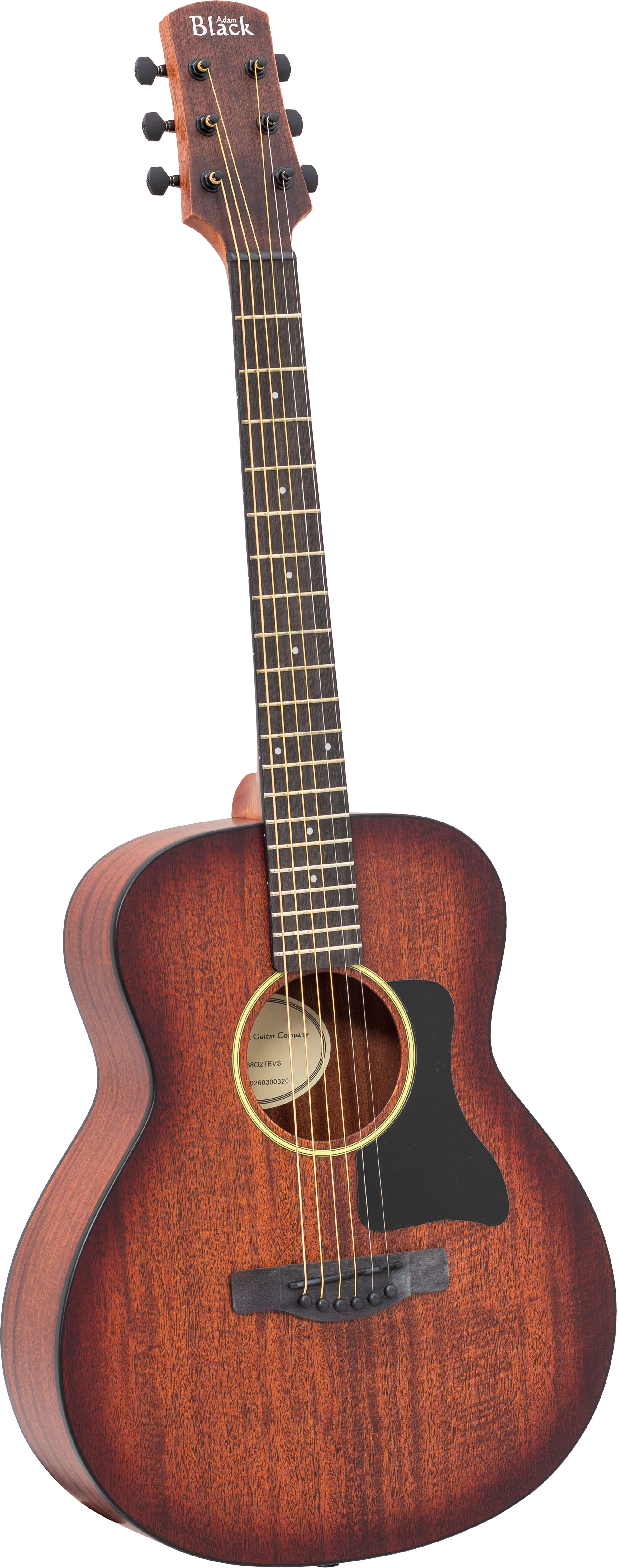 Adam Black O-2TE Travel Electro Acoustic Guitar with Gigbag Vintage Sunburst