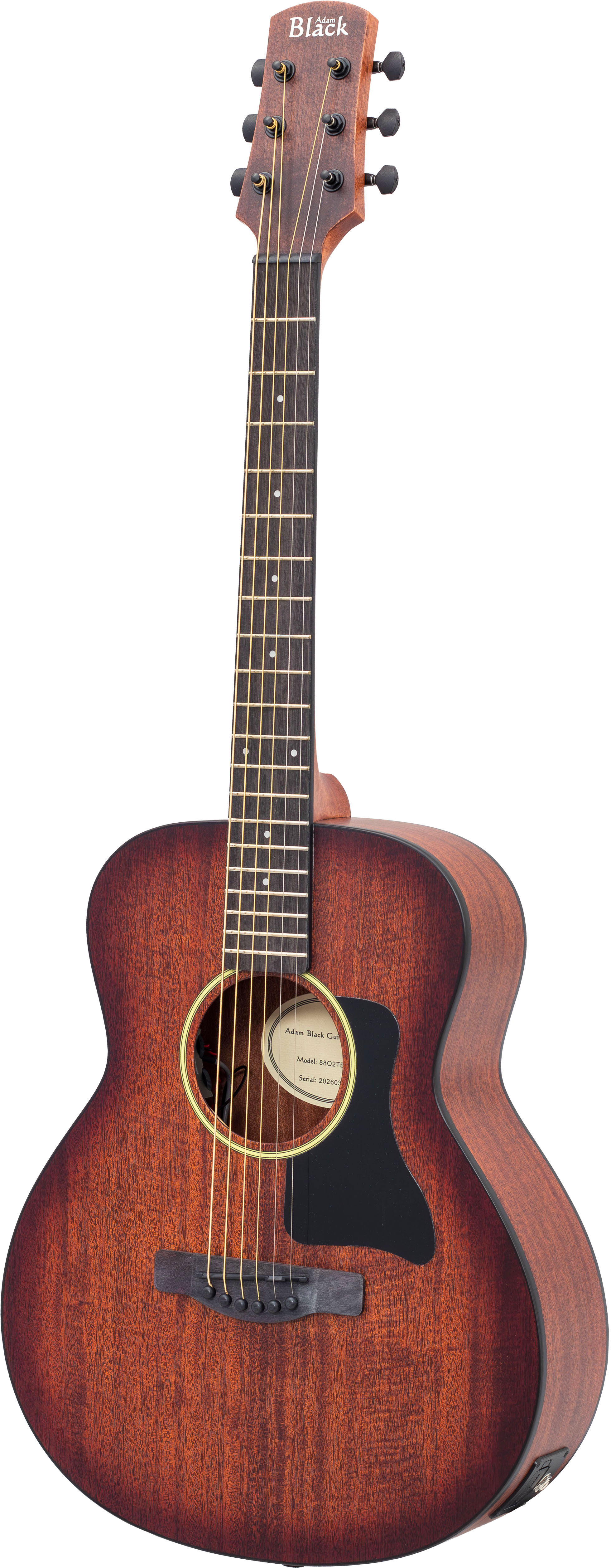 Adam Black O-2TE Travel Electro Acoustic Guitar with Gigbag Vintage Sunburst