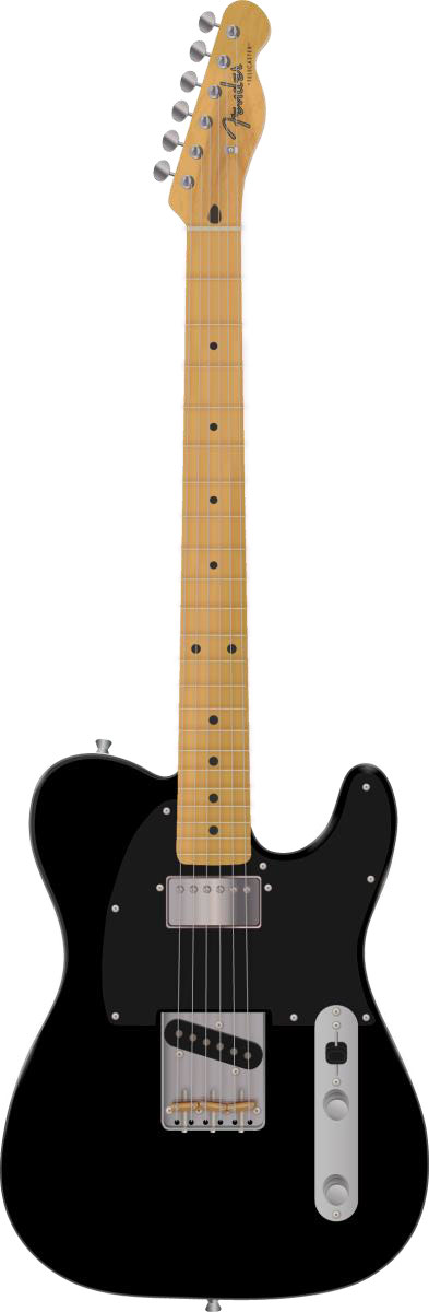 Fender FSR Hybrid II Telecaster SH Satin Black Maple Fingerboard