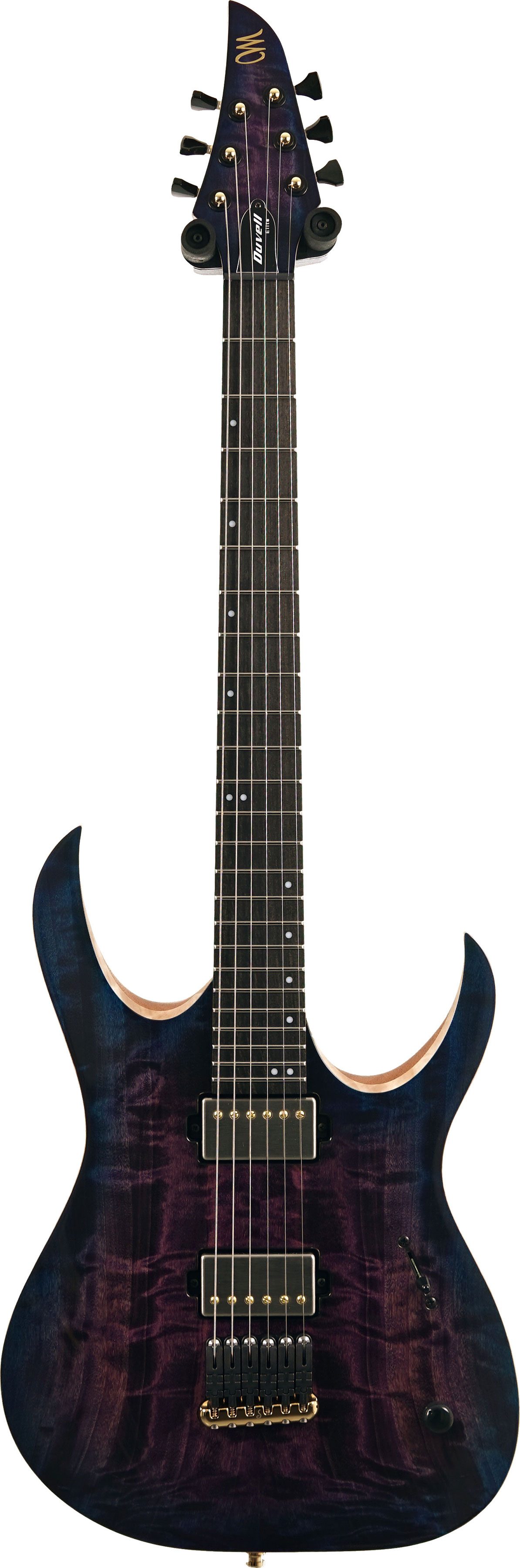Mayones Duvell Elite 6 4A Curly Poplar Trans Dirty Purple Burst #DF2601236
