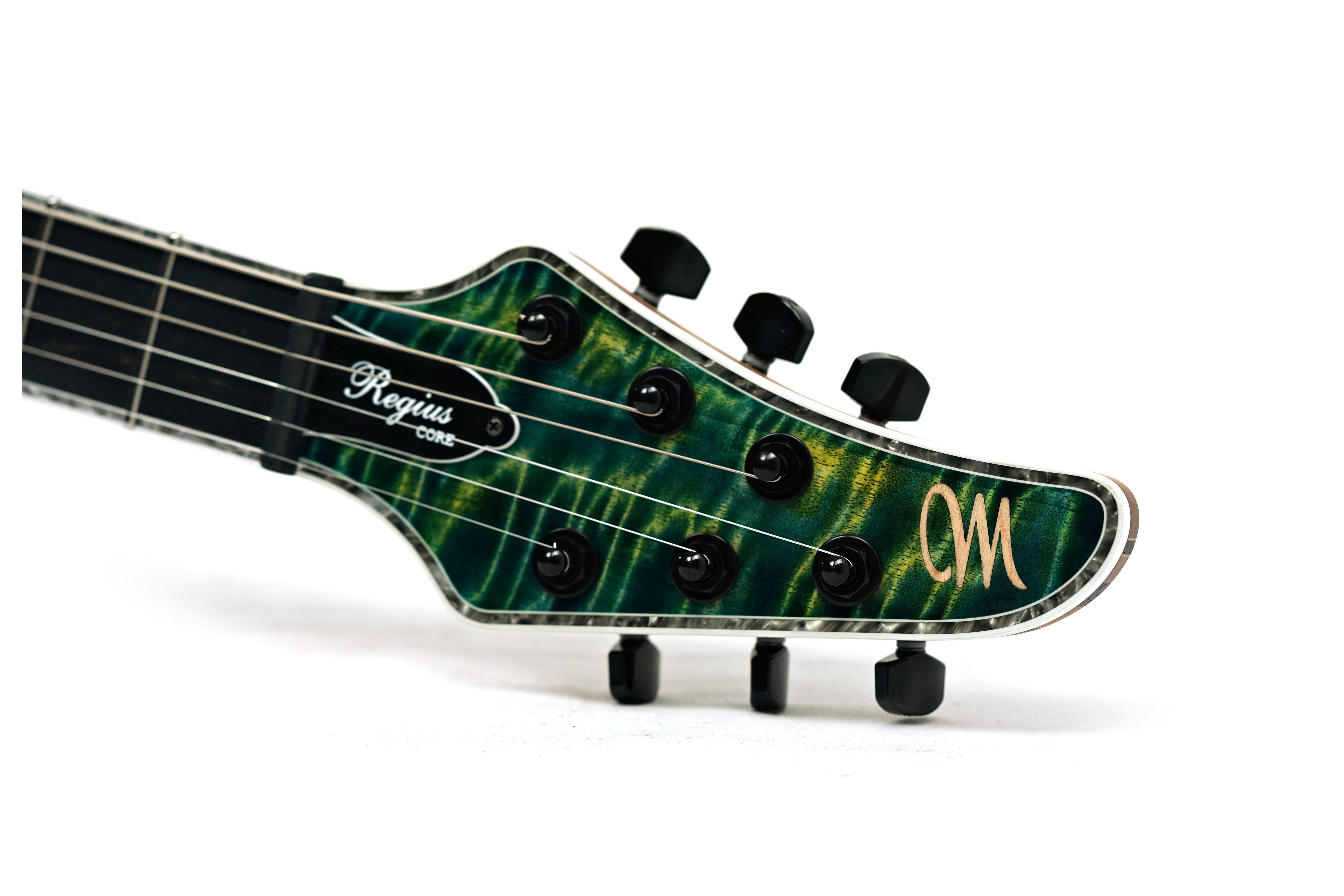 Mayones Regius Core 6 Curly Poplar 5A Trans Green Blue #RF2510185