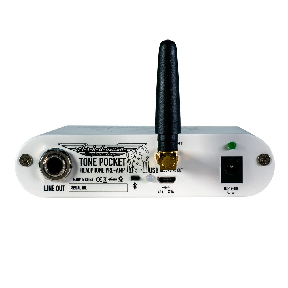 Ashdown Tone Pocket Headphone Preamp White Bluetooth
