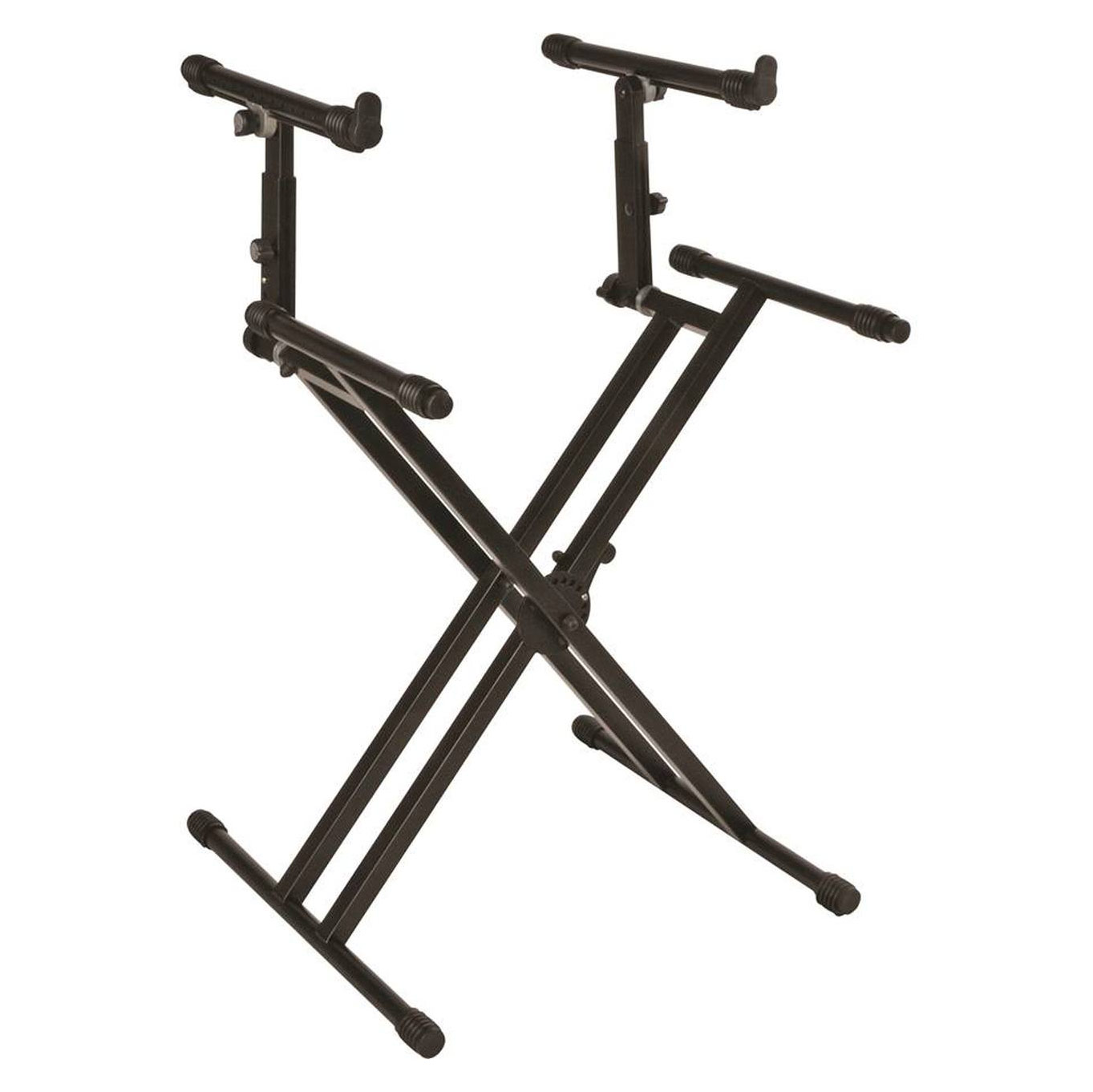Quiklok QL742 Keyboard Stand Pro Series Double Braced Double Tier Black