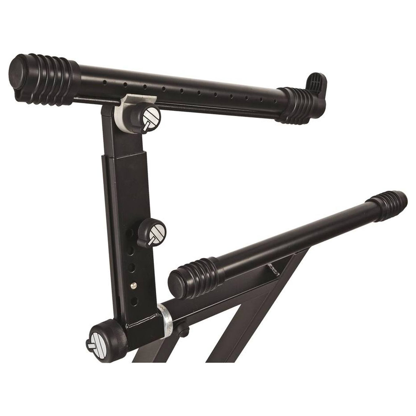 Quiklok QL742 Keyboard Stand Pro Series Double Braced Double Tier Black