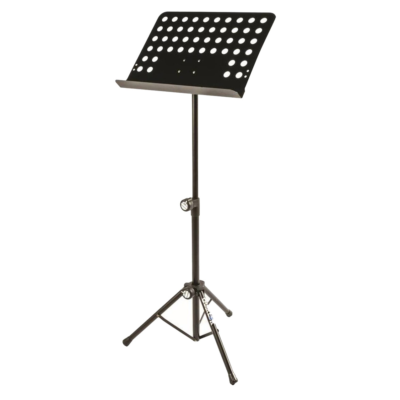 Quiklok MS330 Music Stand Perforated Metal Desk with Carrying Bag Black