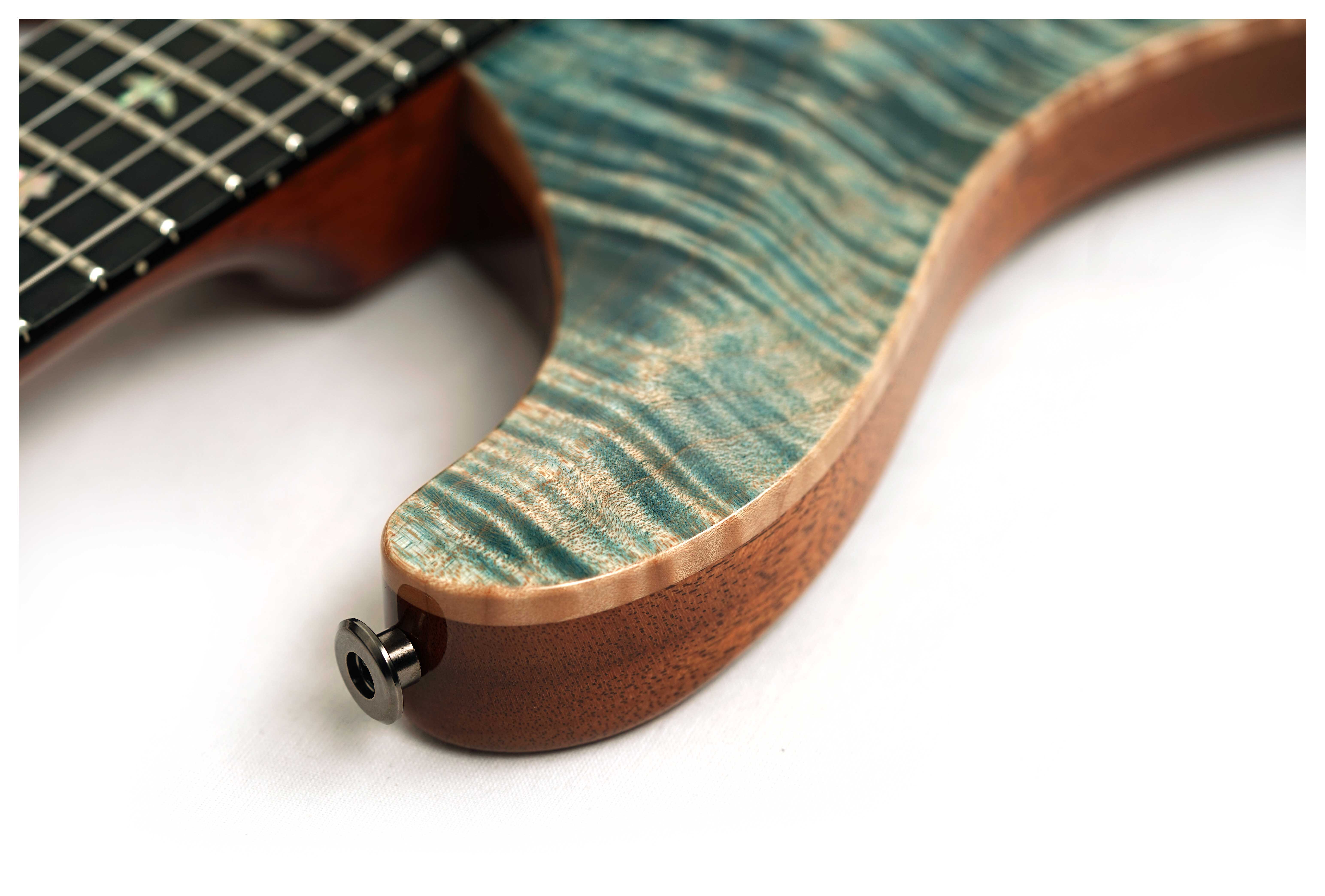 PRS Limited Edition Custom 24 Semi-Hollow Hand Selected Artist Grade Faded Indigo with Korean Awabi Birds #0424292