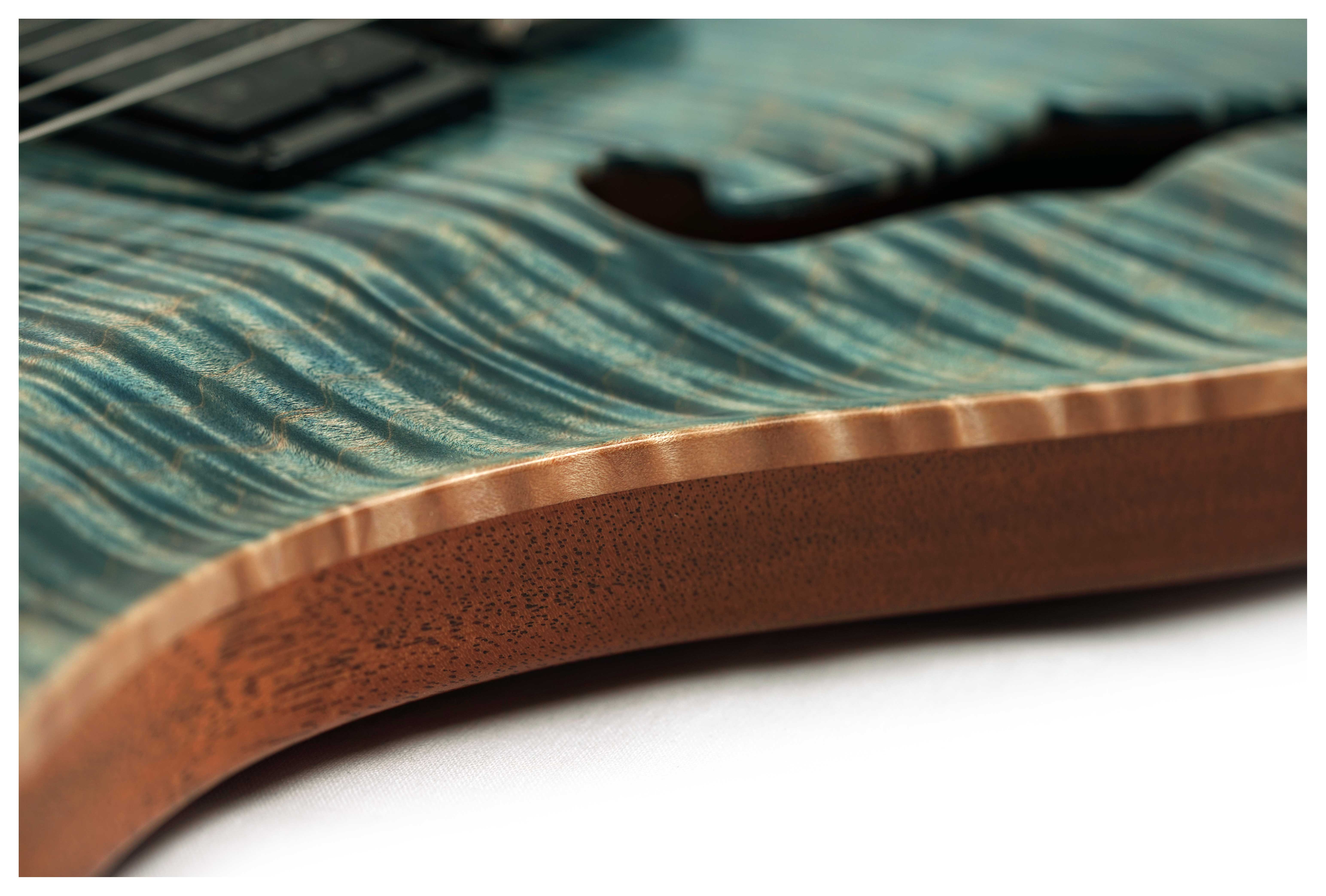 PRS Limited Edition Custom 24 Semi-Hollow Hand Selected Artist Grade Faded Indigo with Korean Awabi Birds #0424292