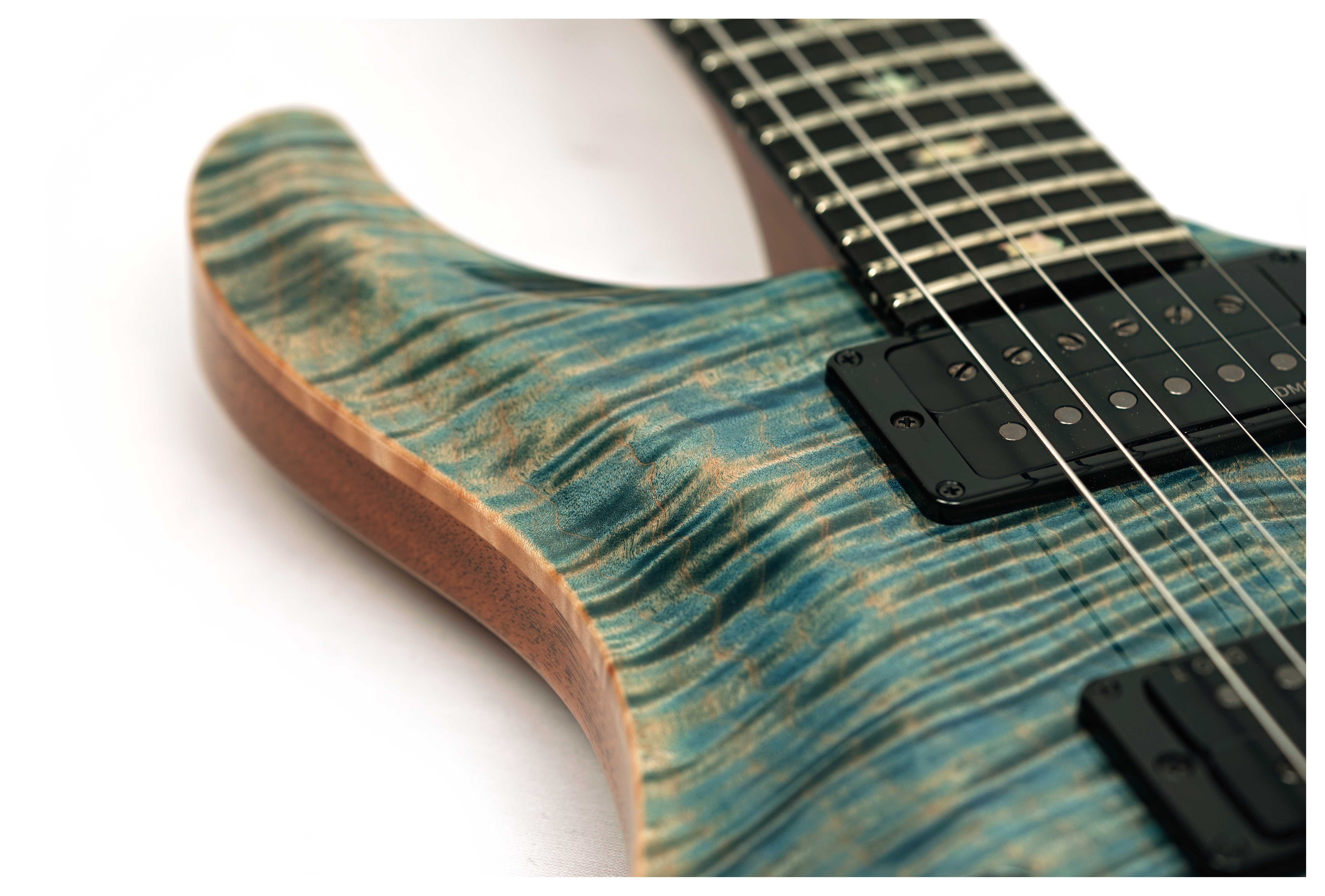 PRS Limited Edition Custom 24 Semi-Hollow Hand Selected Artist Grade Faded Indigo with Korean Awabi Birds #0424292
