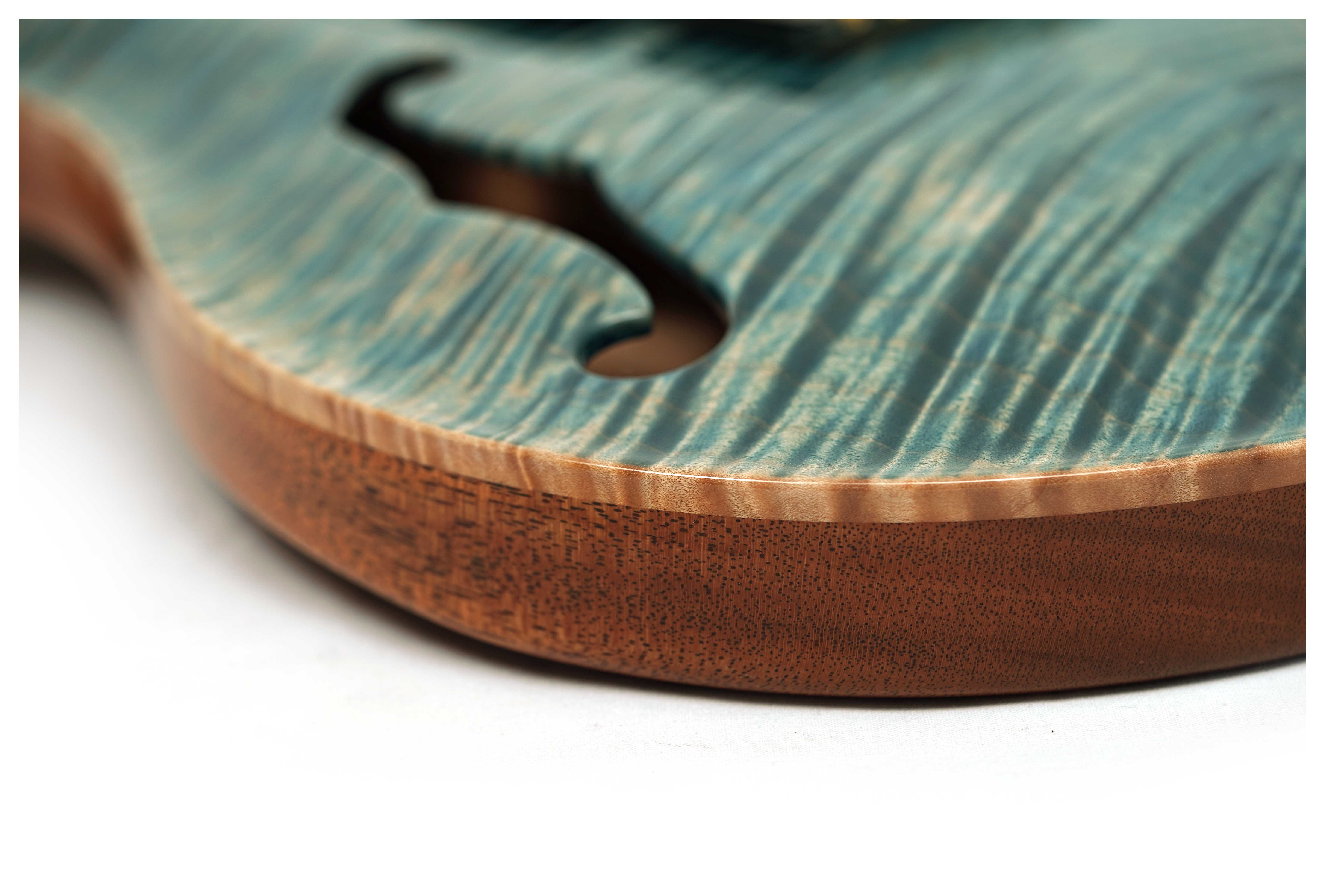 PRS Limited Edition Custom 24 Semi-Hollow Hand Selected Artist Grade Faded Indigo with Korean Awabi Birds #0424292