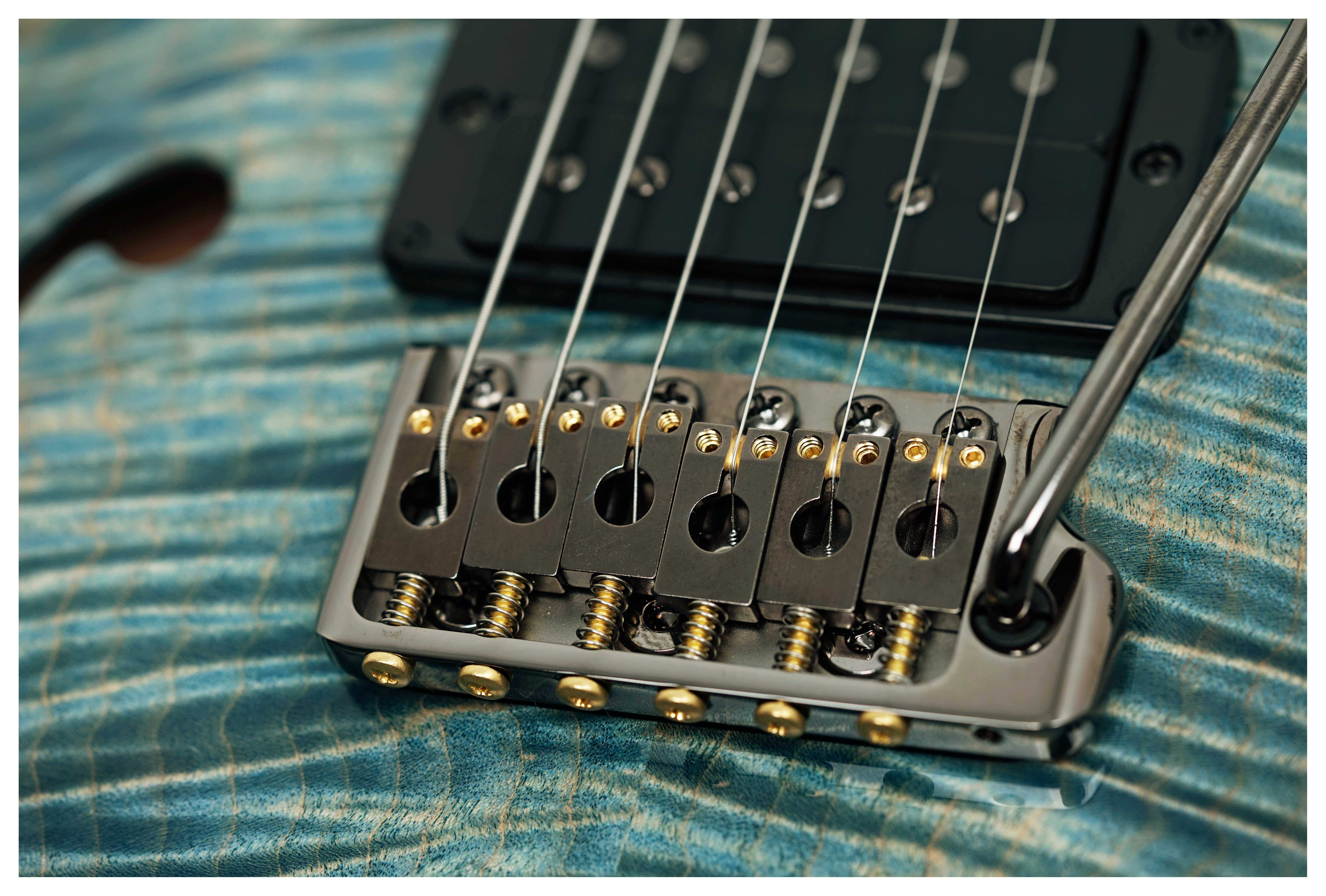 PRS Limited Edition Custom 24 Semi-Hollow Hand Selected Artist Grade Faded Indigo with Korean Awabi Birds #0424292