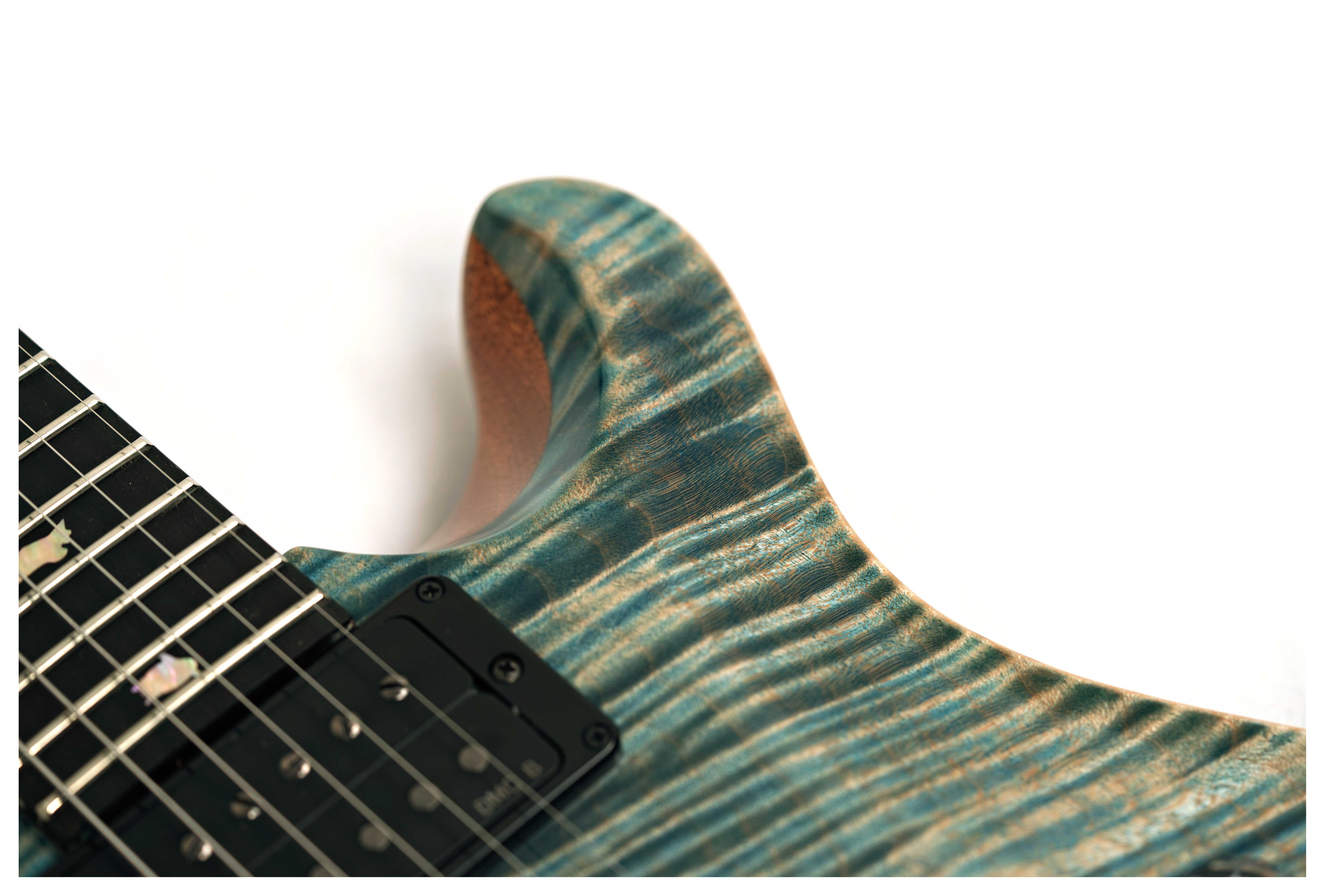 PRS Limited Edition Custom 24 Semi-Hollow Hand Selected Artist Grade Faded Indigo with Korean Awabi Birds #0424292