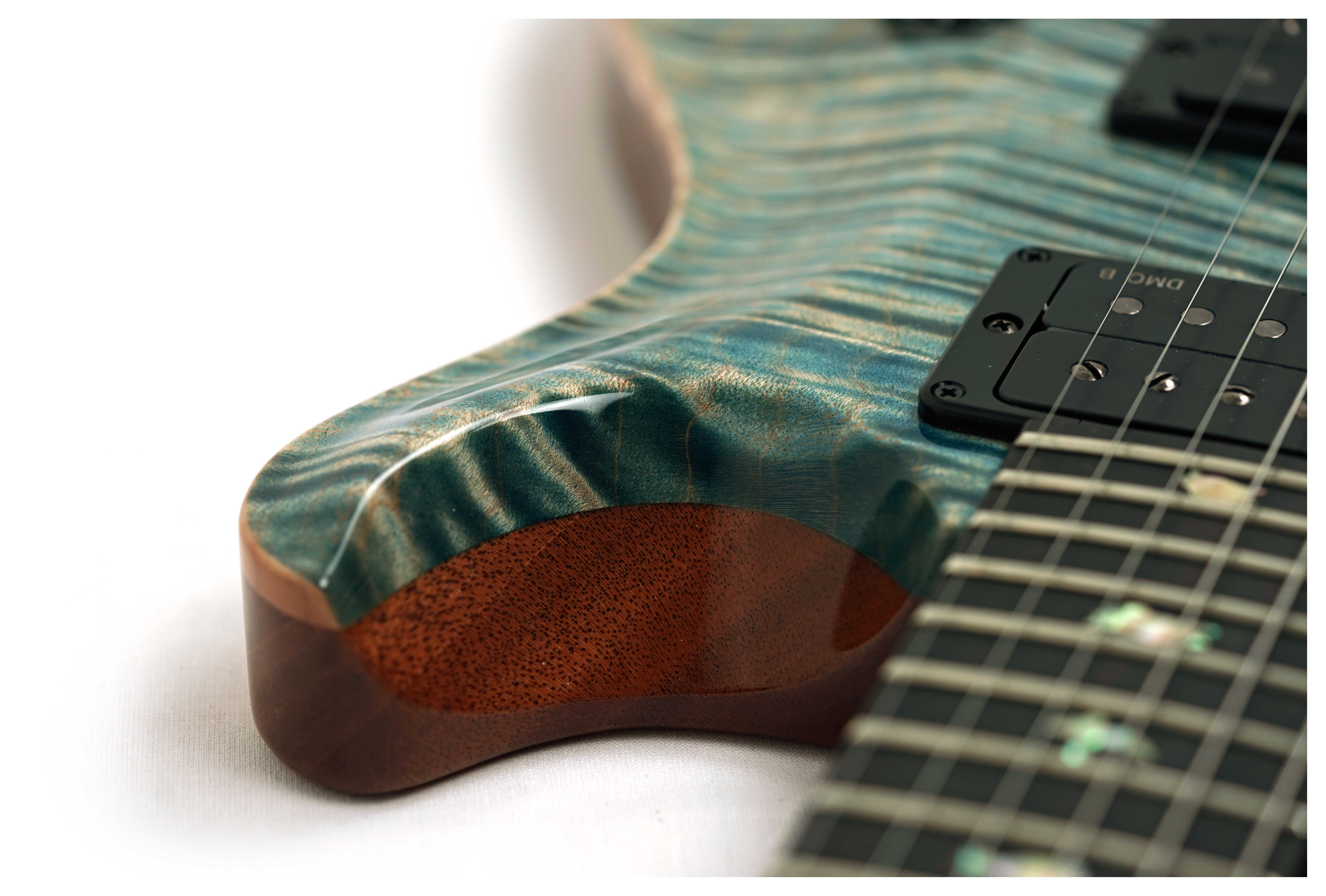 PRS Limited Edition Custom 24 Semi-Hollow Hand Selected Artist Grade Faded Indigo with Korean Awabi Birds #0424292