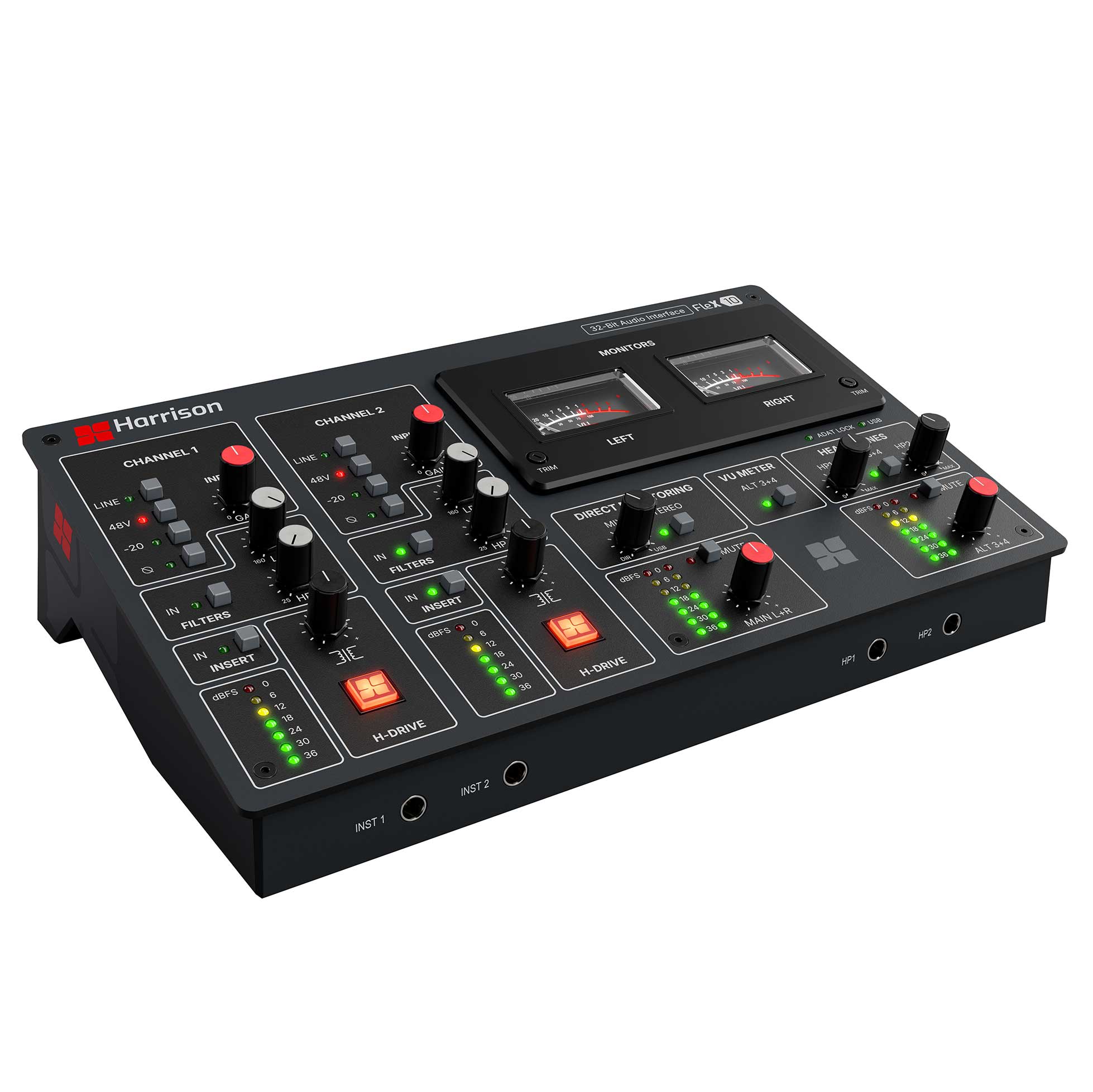 Harrison Flex 10 High-Performance USB/ADAT Audio Interface with Harrison Analog Character
