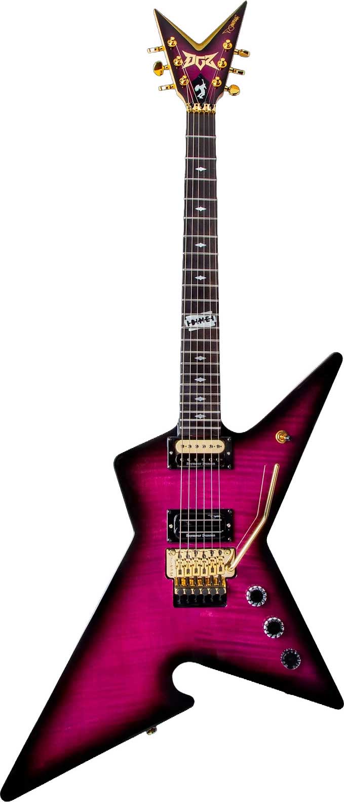 Dime Guitarz Culprit Blacktooth (Purple Burst Flame)