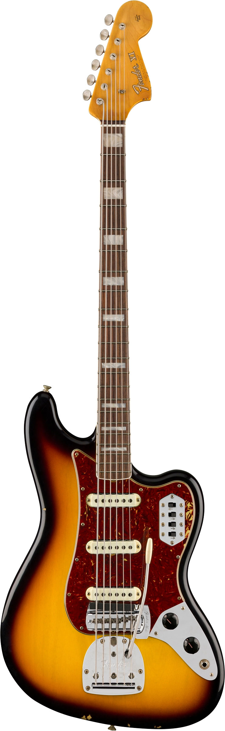 Fender Custom Shop Limited Edition George Harrison Bass VI Bleached 3 Colour Sunburst Rosewood Fingerboard