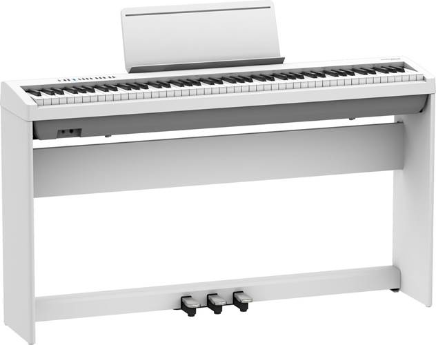 Roland FP-30X White Digital Piano With Stand and 3 Pedal Unit